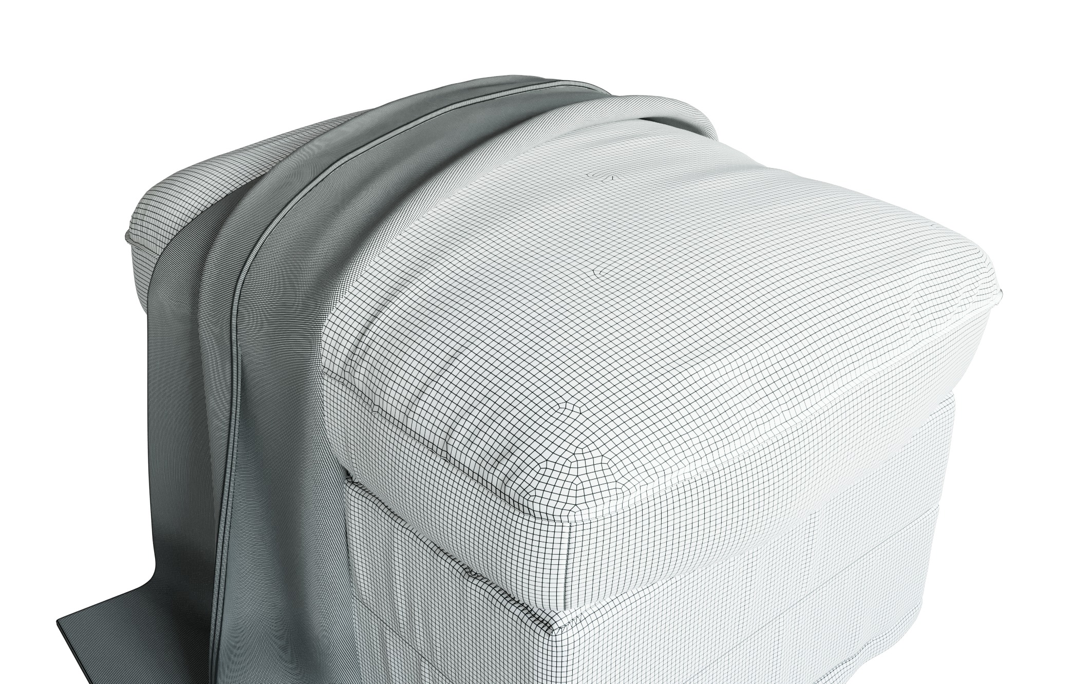 Green Scandinavian Sofa by IKEA 3D model_7