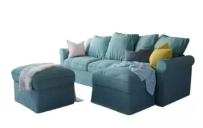 Green Scandinavian Sofa by IKEA