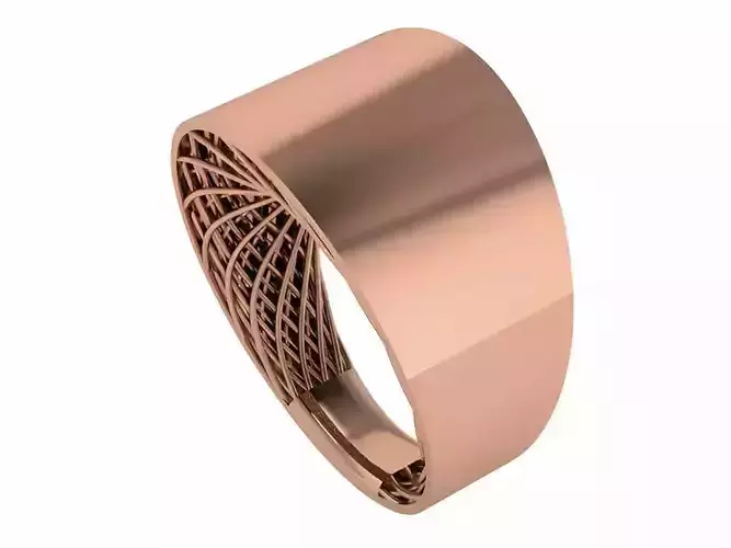 Thick Plain gold ring 3D print model