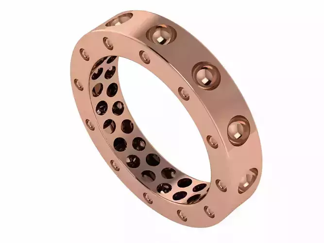 Screw Ball Plain gold ring