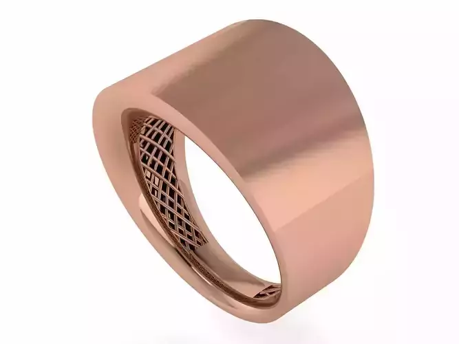 Thick Plain gold ring 3D print model