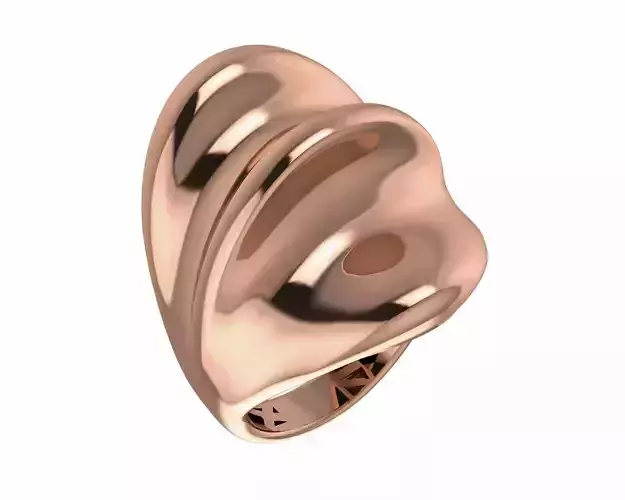 Wave Line Plain gold ring