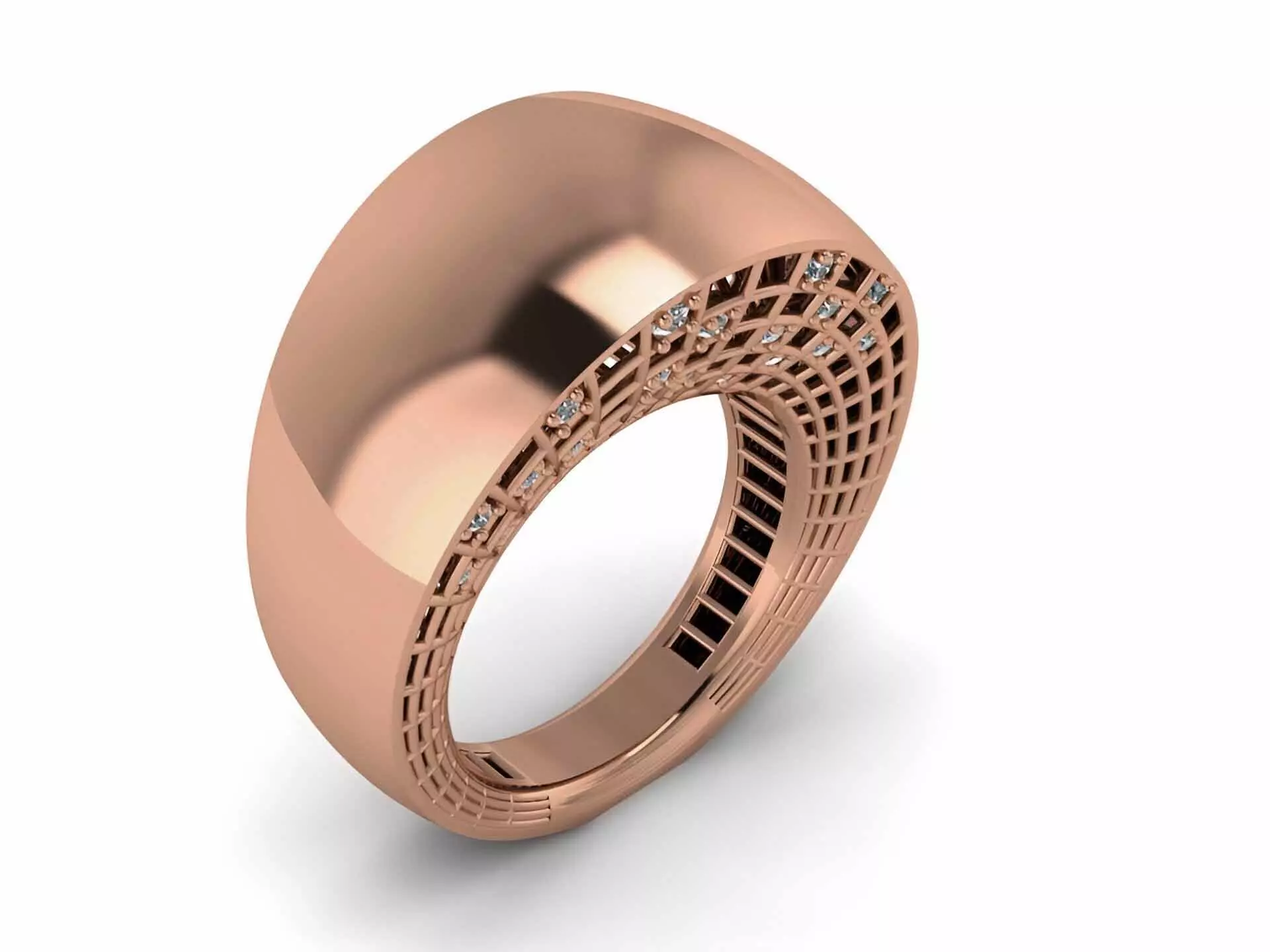 Plain gold ring 3D print model