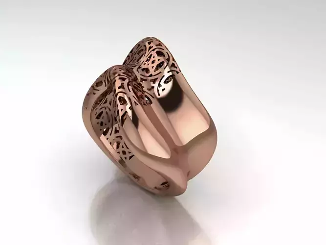 Wire Mesh Plain gold ring