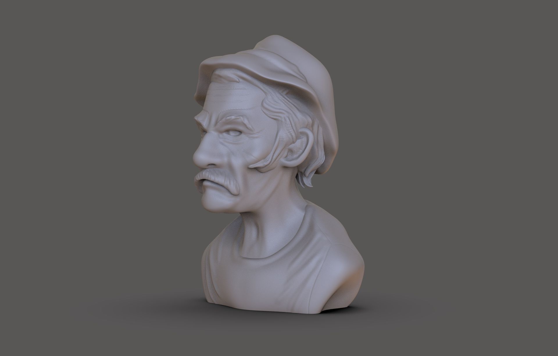 Don Ramon Bust 3D print model_3