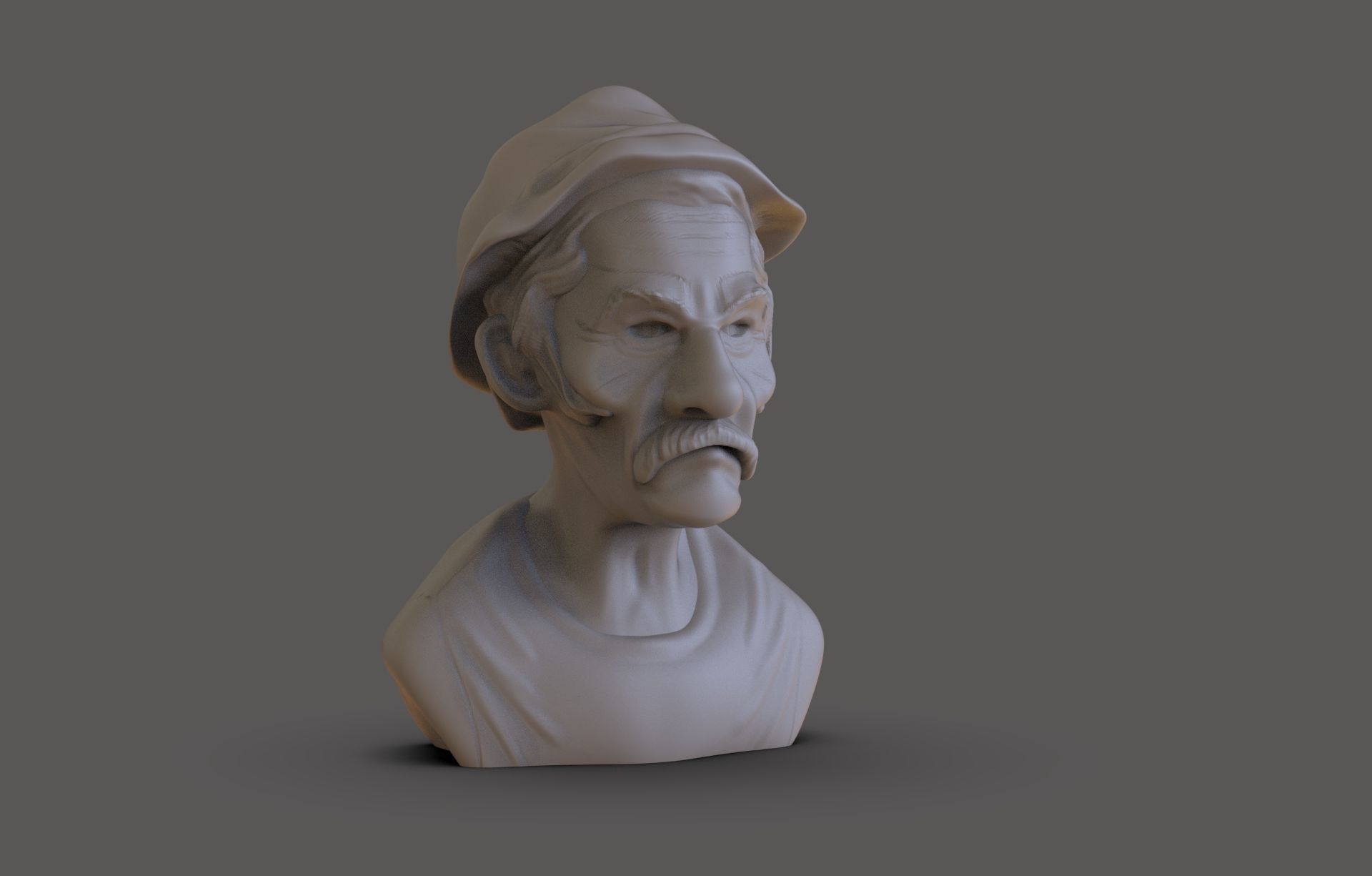 Don Ramon Bust 3D print model_5