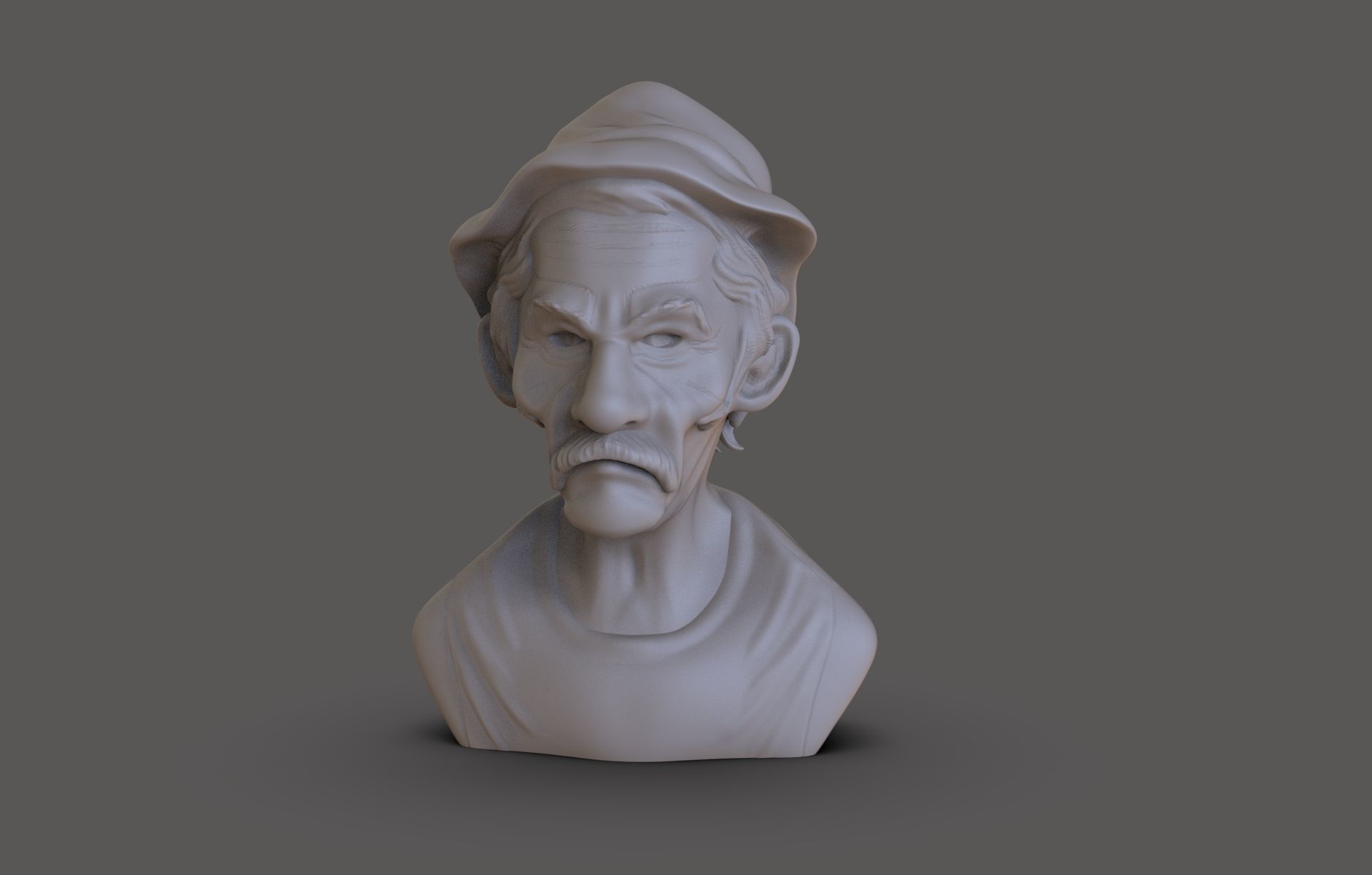 Don Ramon Bust 3D print model_4