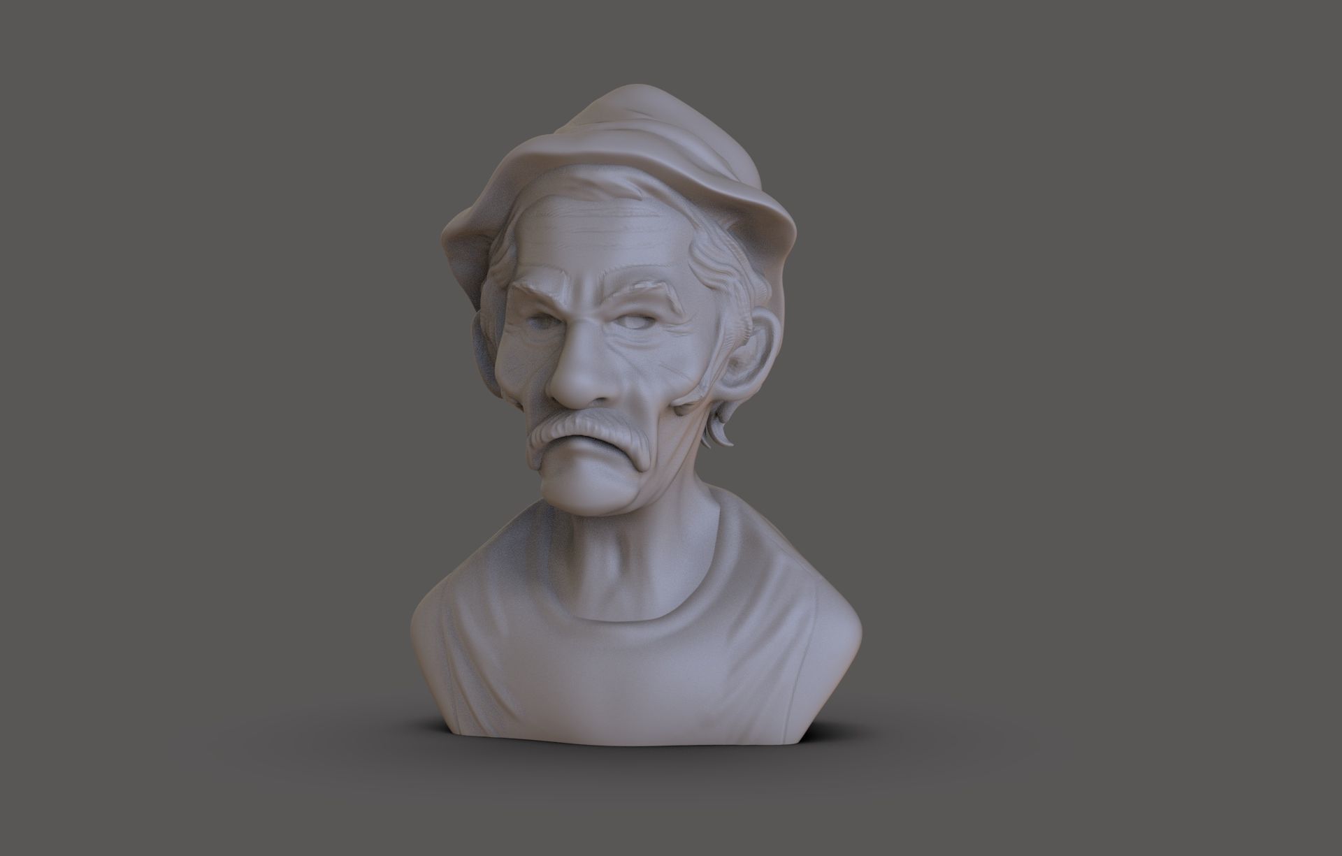 Don Ramon Bust 3D print model_1