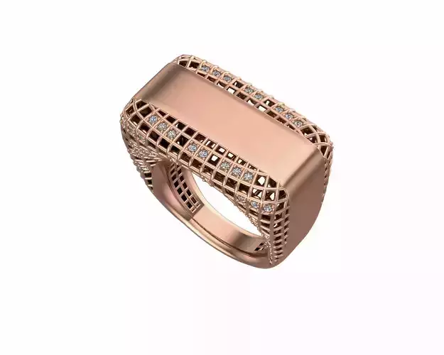 Square Wire Mesh ring