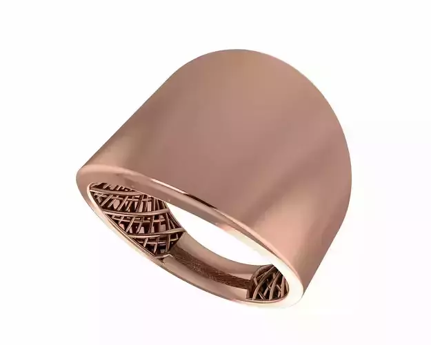 Thick Plain gold ring 3D print model