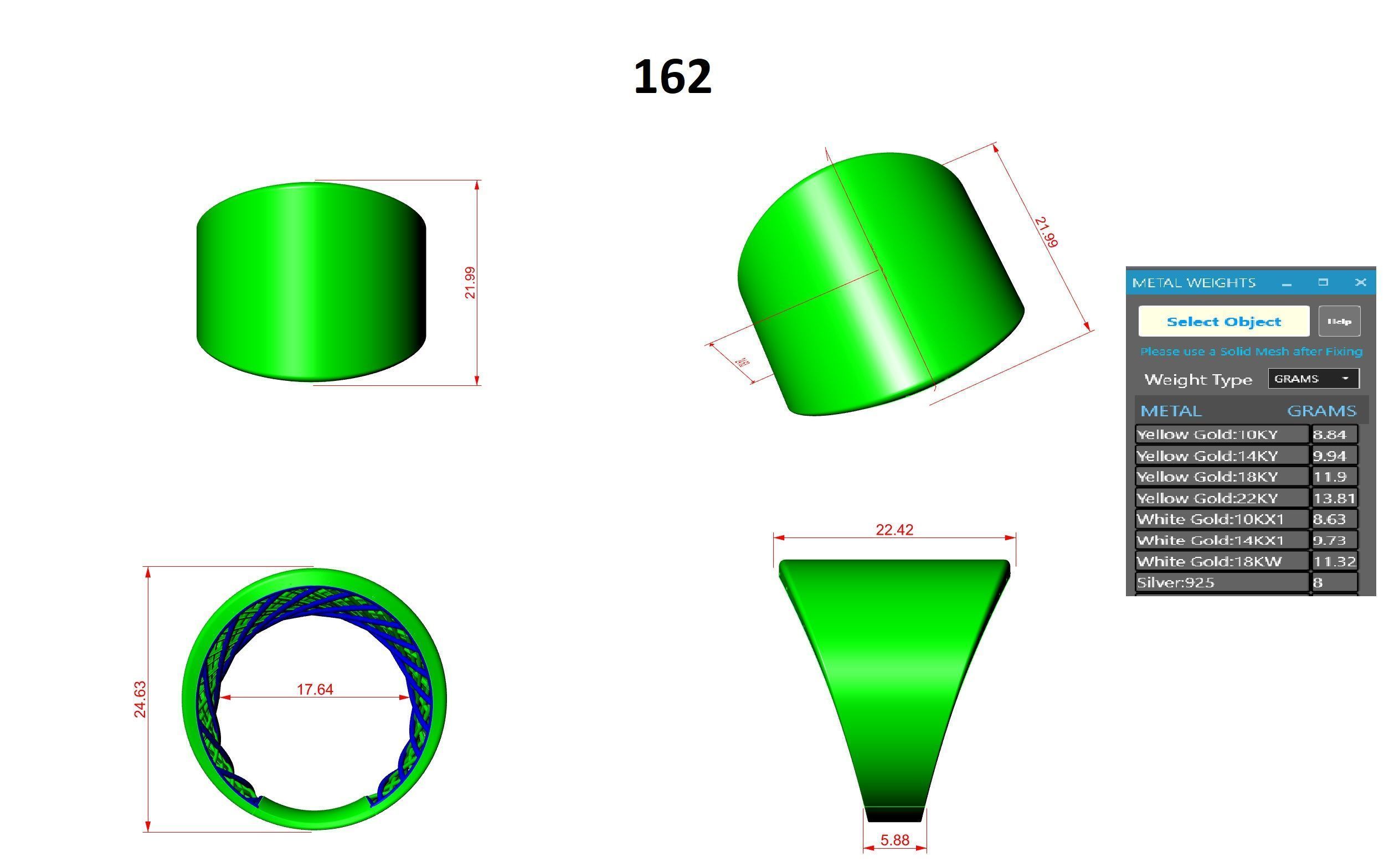 Thick Plain gold ring 3D print model_3