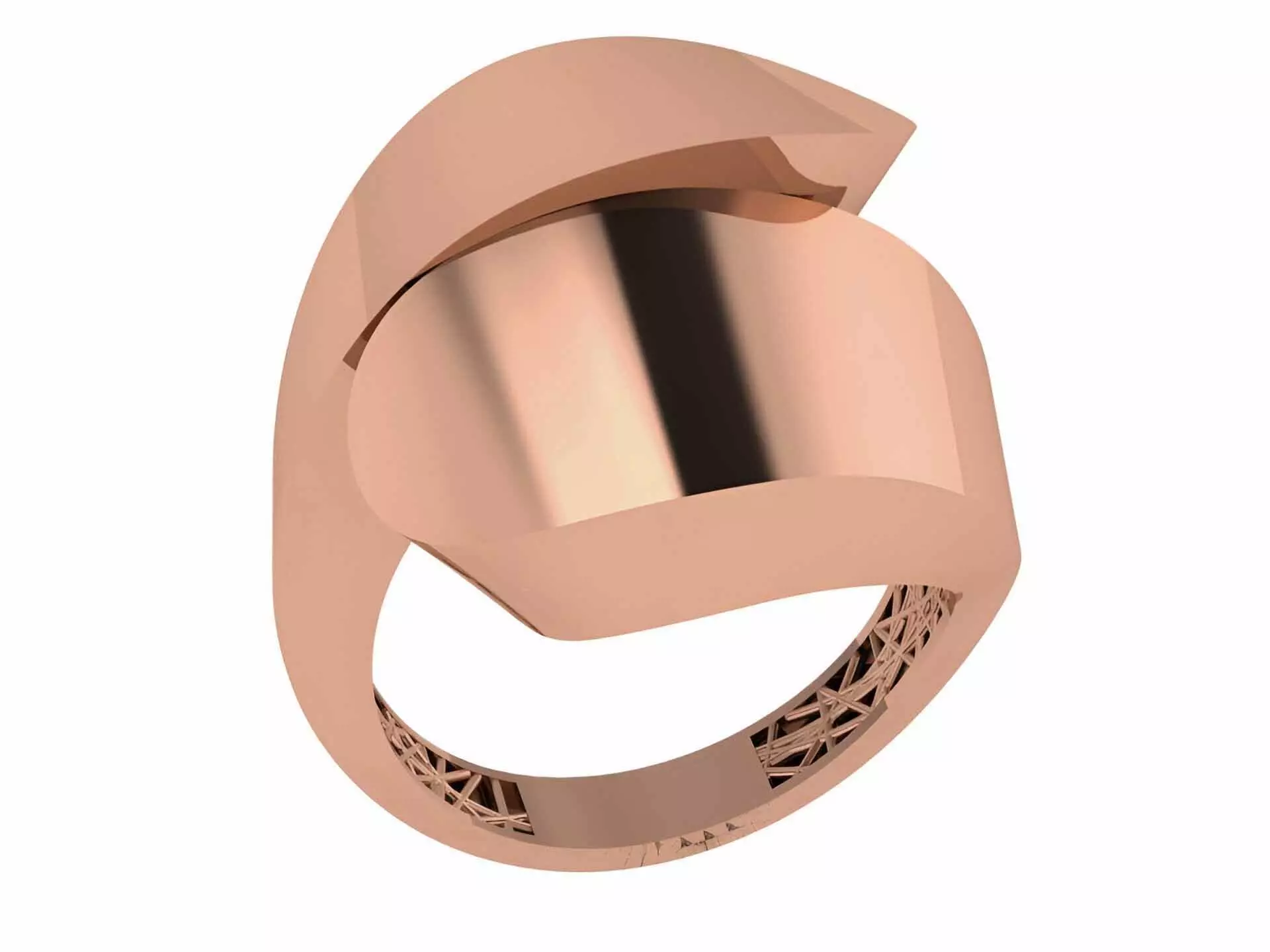 Free Size Plain gold ring 3D print model_0