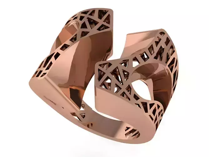 Free Size Wire Mesh Plain gold ring