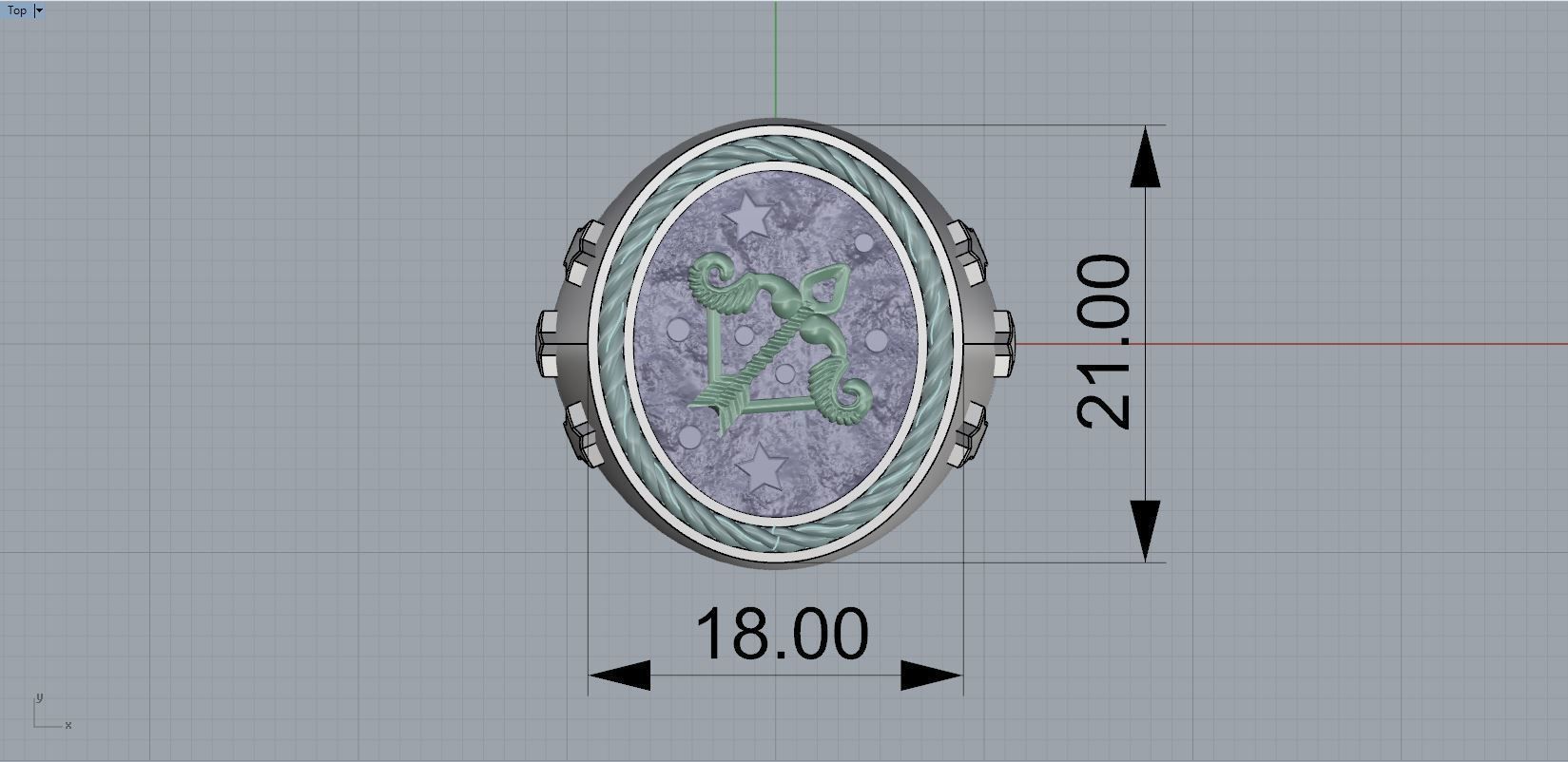 Zodiac Ring Sagittarius 3D print model_9
