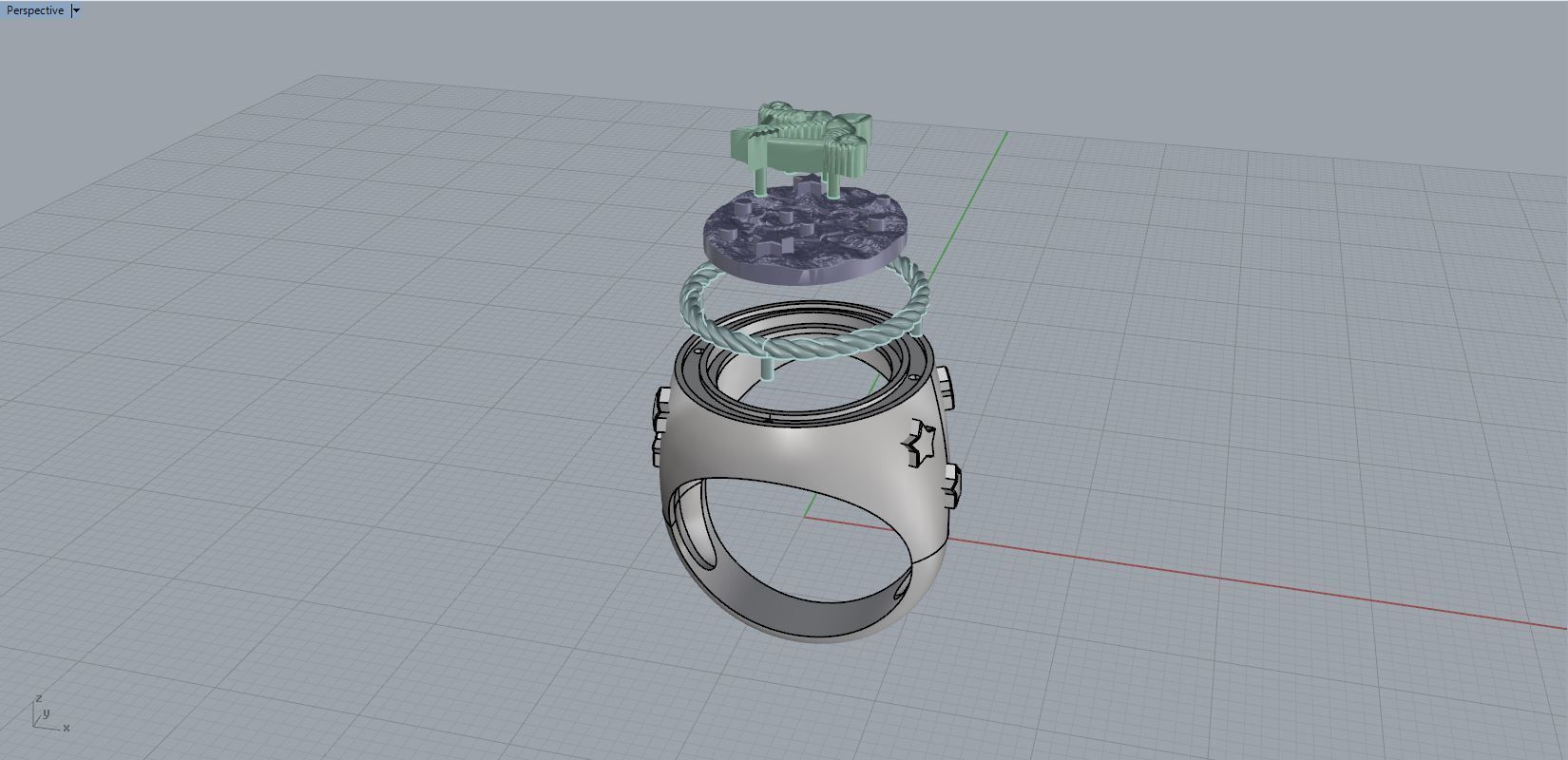 Zodiac Ring Sagittarius 3D print model_7