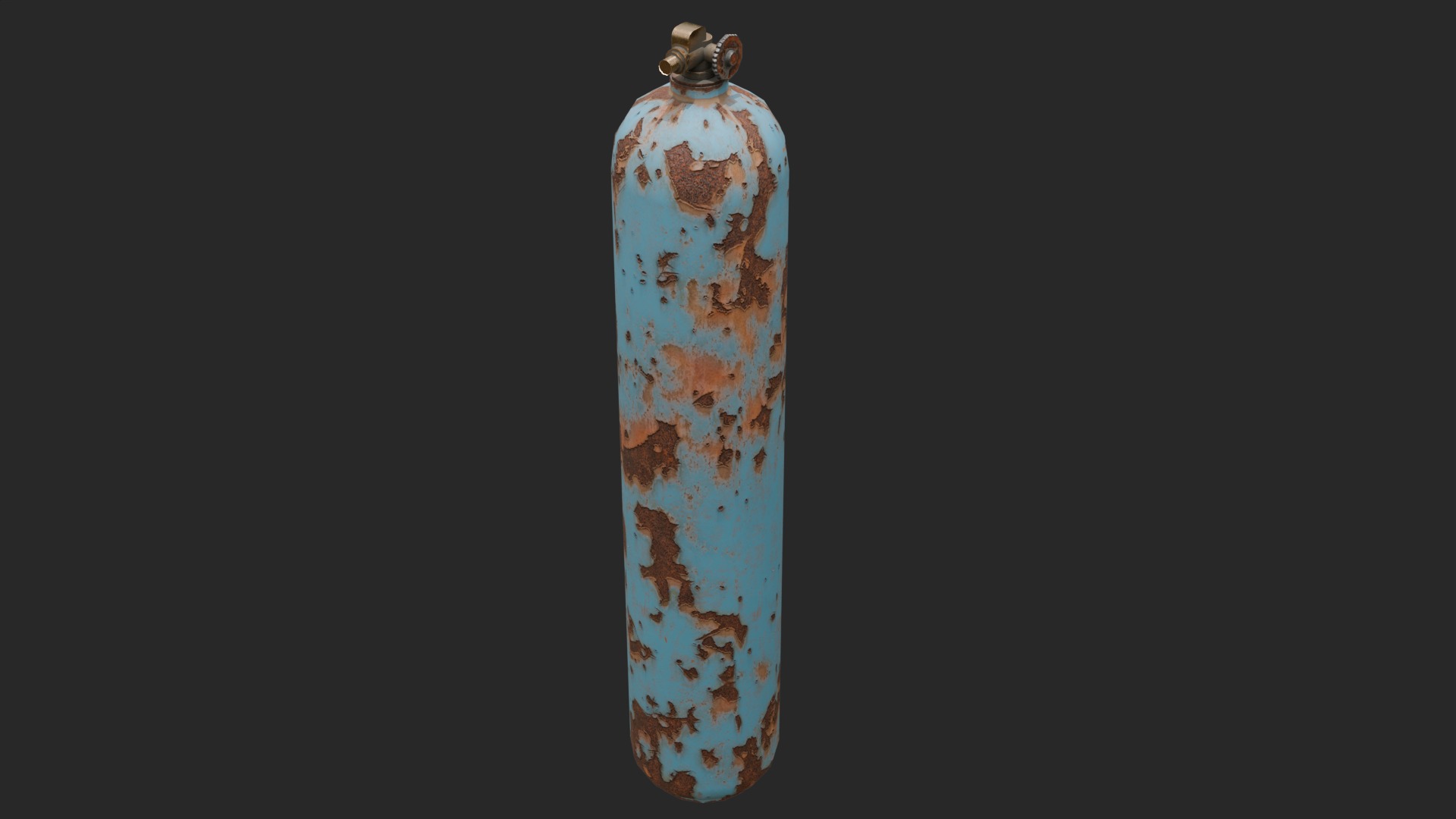 Gas cylinder Low-poly 3D model_1