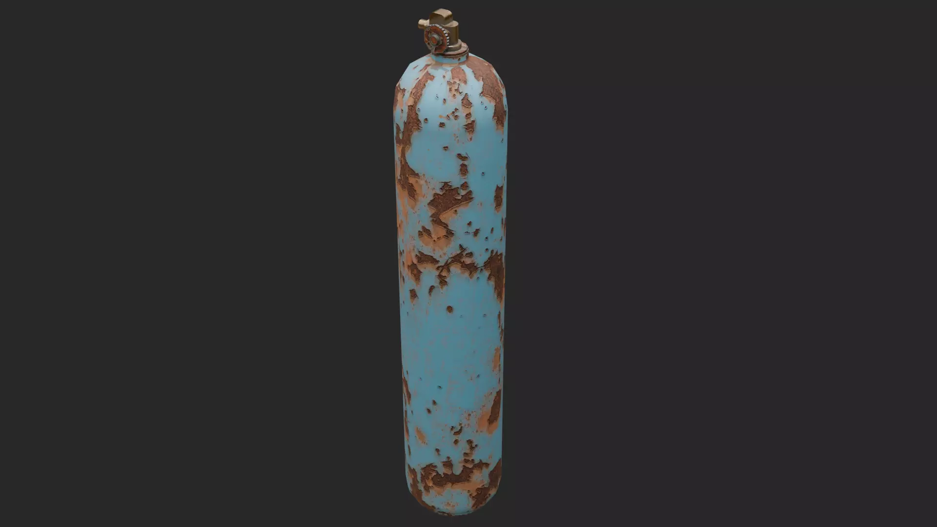 Gas cylinder Low-poly 3D model_0