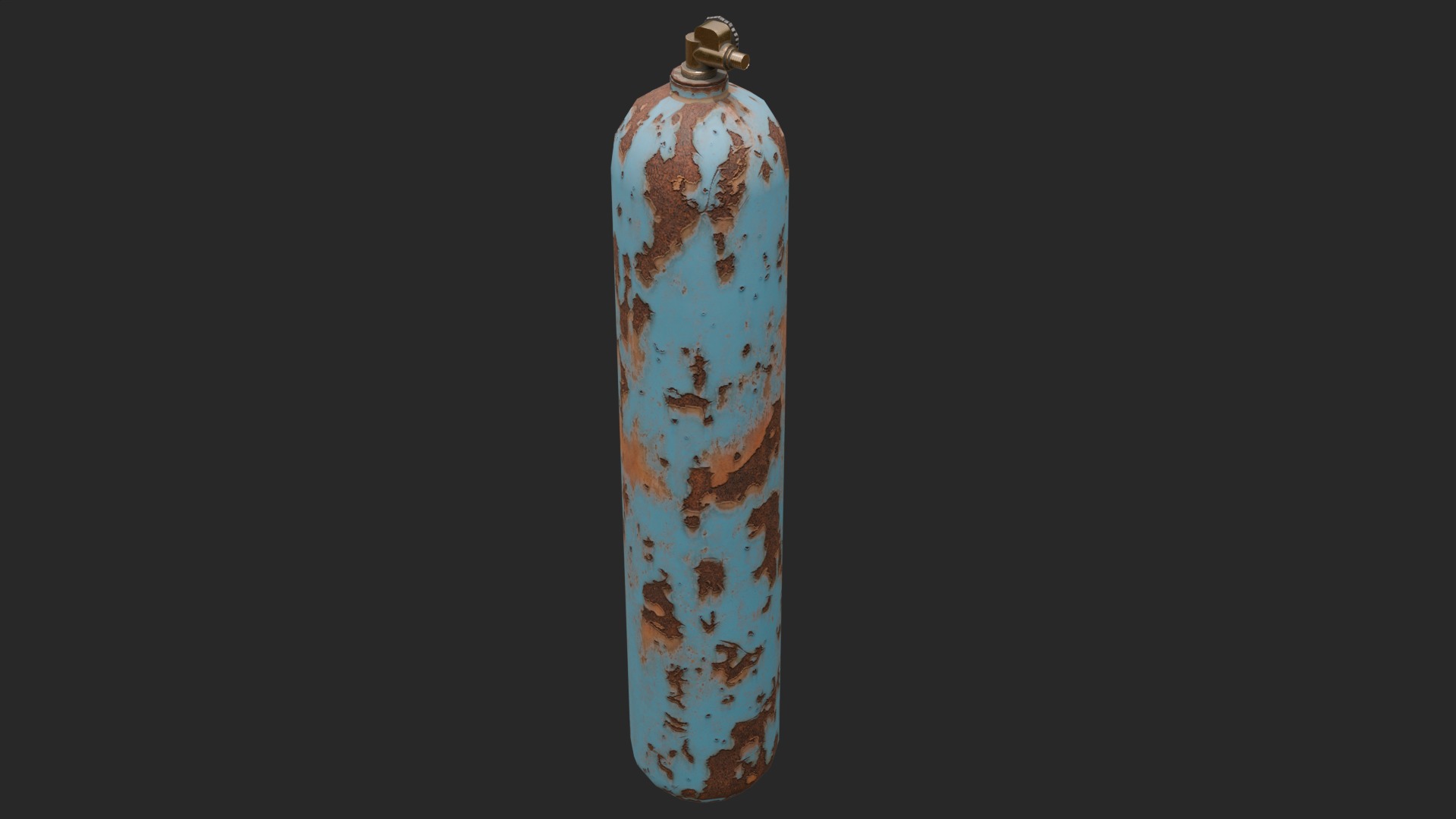Gas cylinder Low-poly 3D model_2