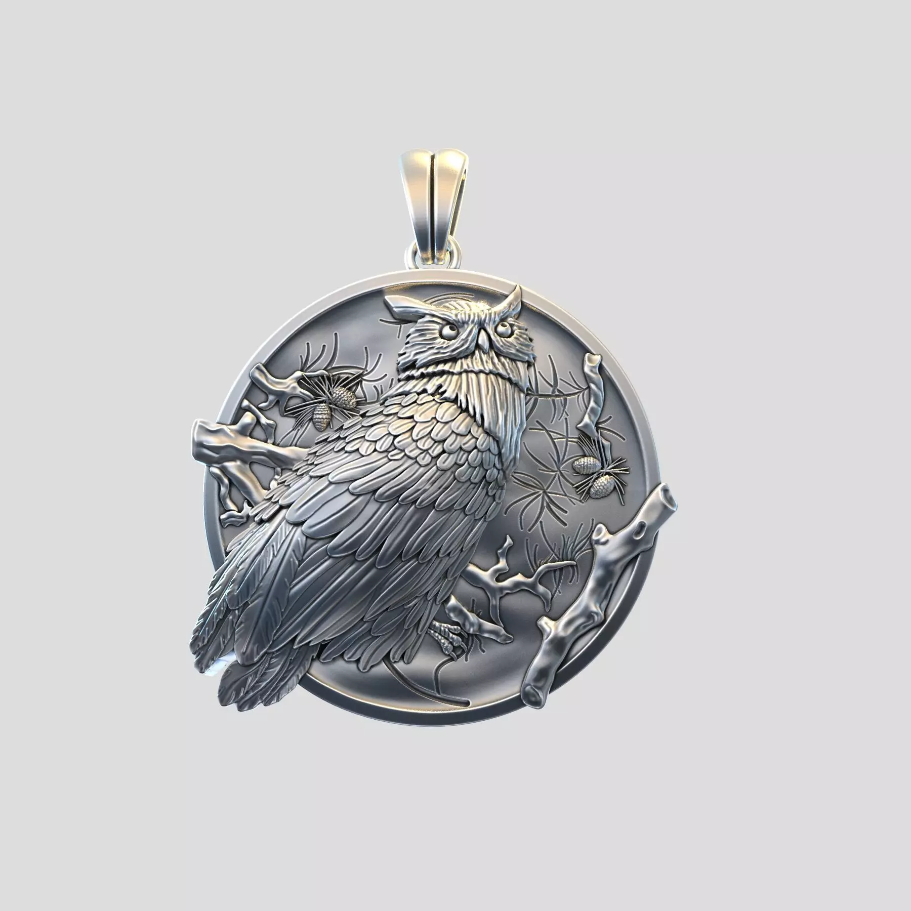 OWL PENDANT 3D print model_0
