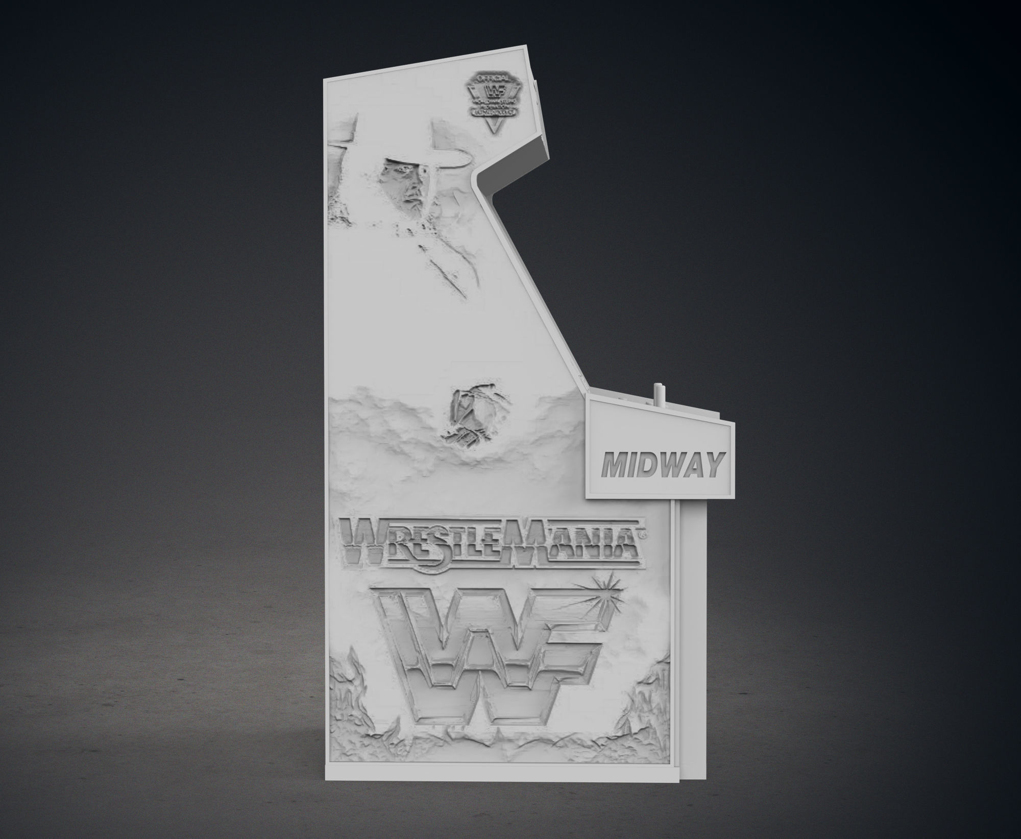 WWF - WrestleMania Arcade Cabinet with Lithophane 3D print model_8