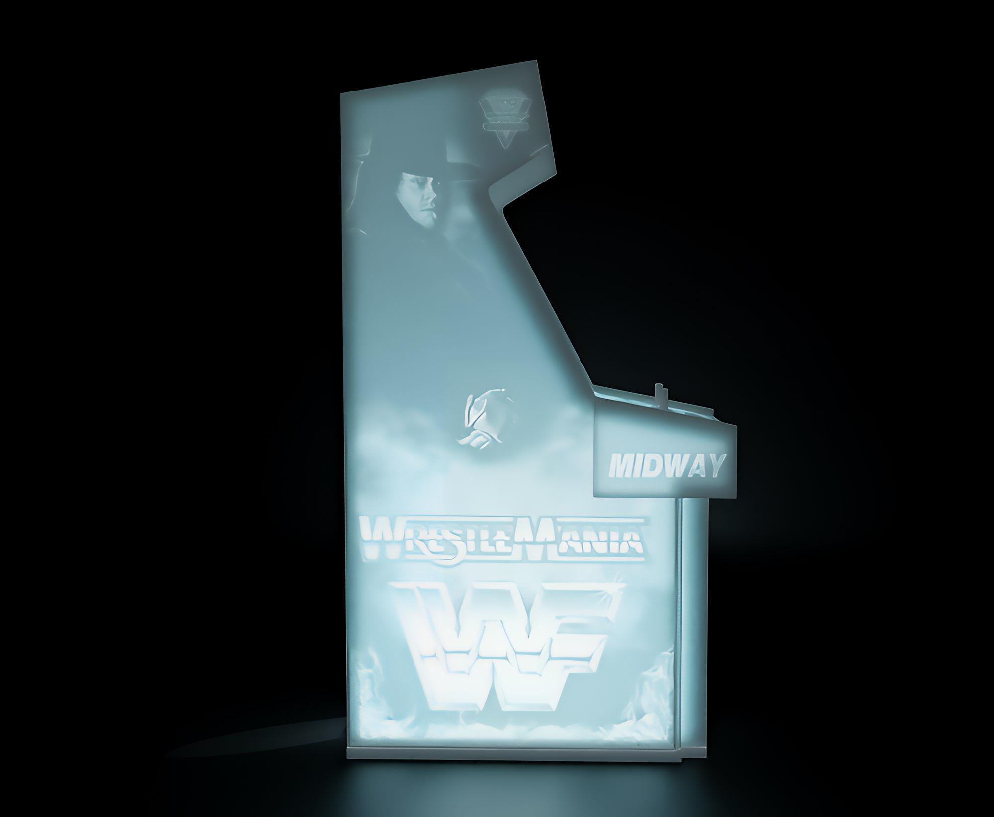 WWF - WrestleMania Arcade Cabinet with Lithophane 3D print model_1