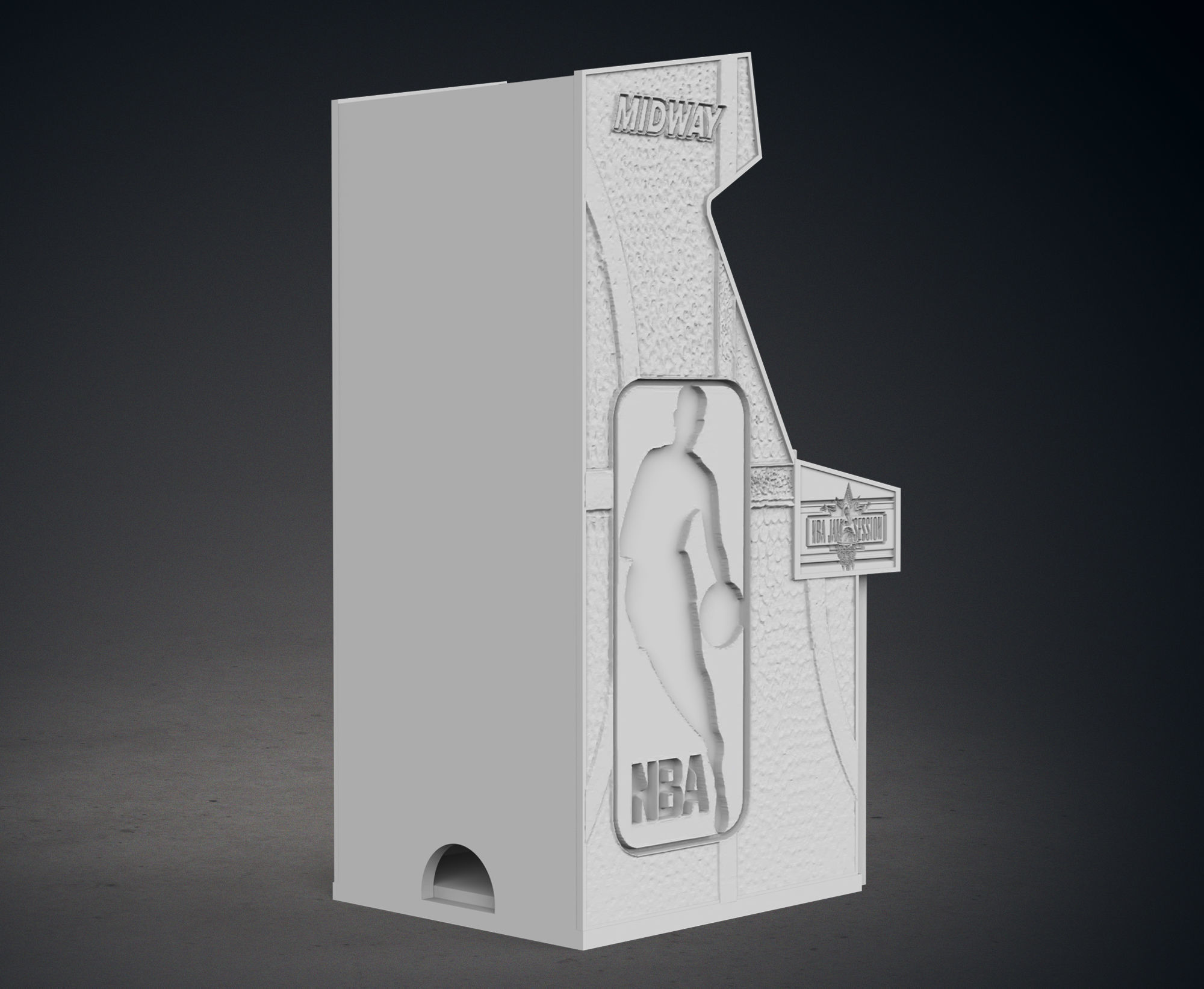 NBA Jam Arcade Cabinet with Lithophane 3D print model_9