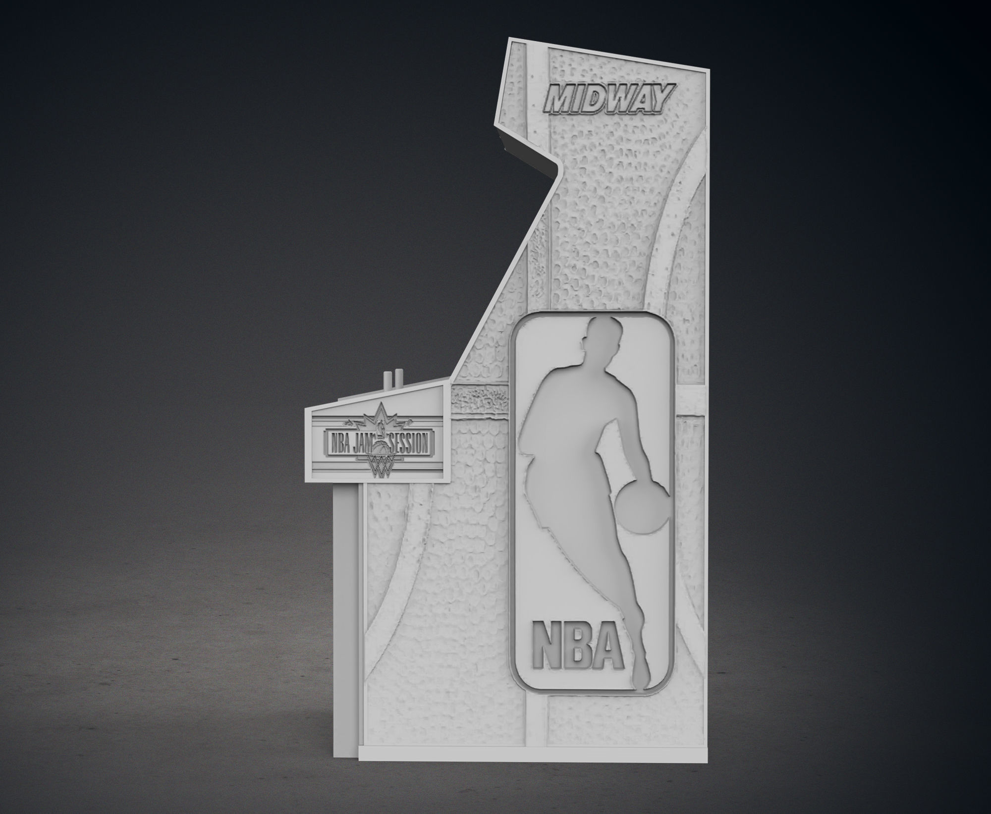 NBA Jam Arcade Cabinet with Lithophane 3D print model_6