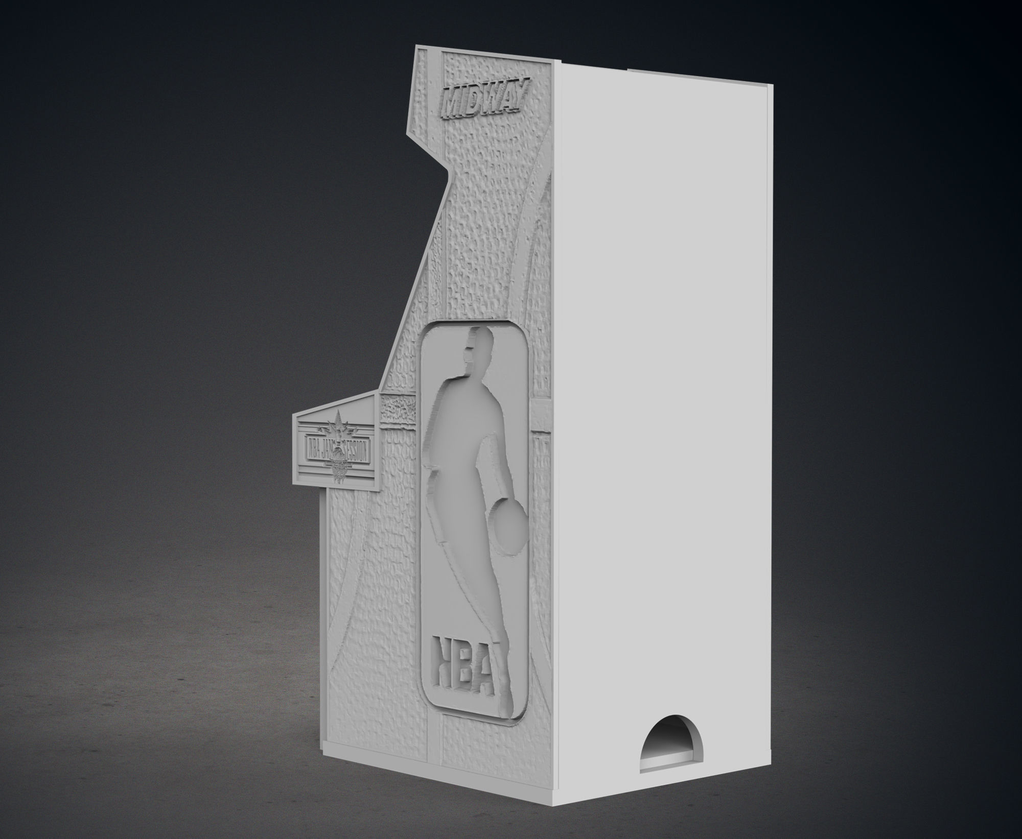 NBA Jam Arcade Cabinet with Lithophane 3D print model_7