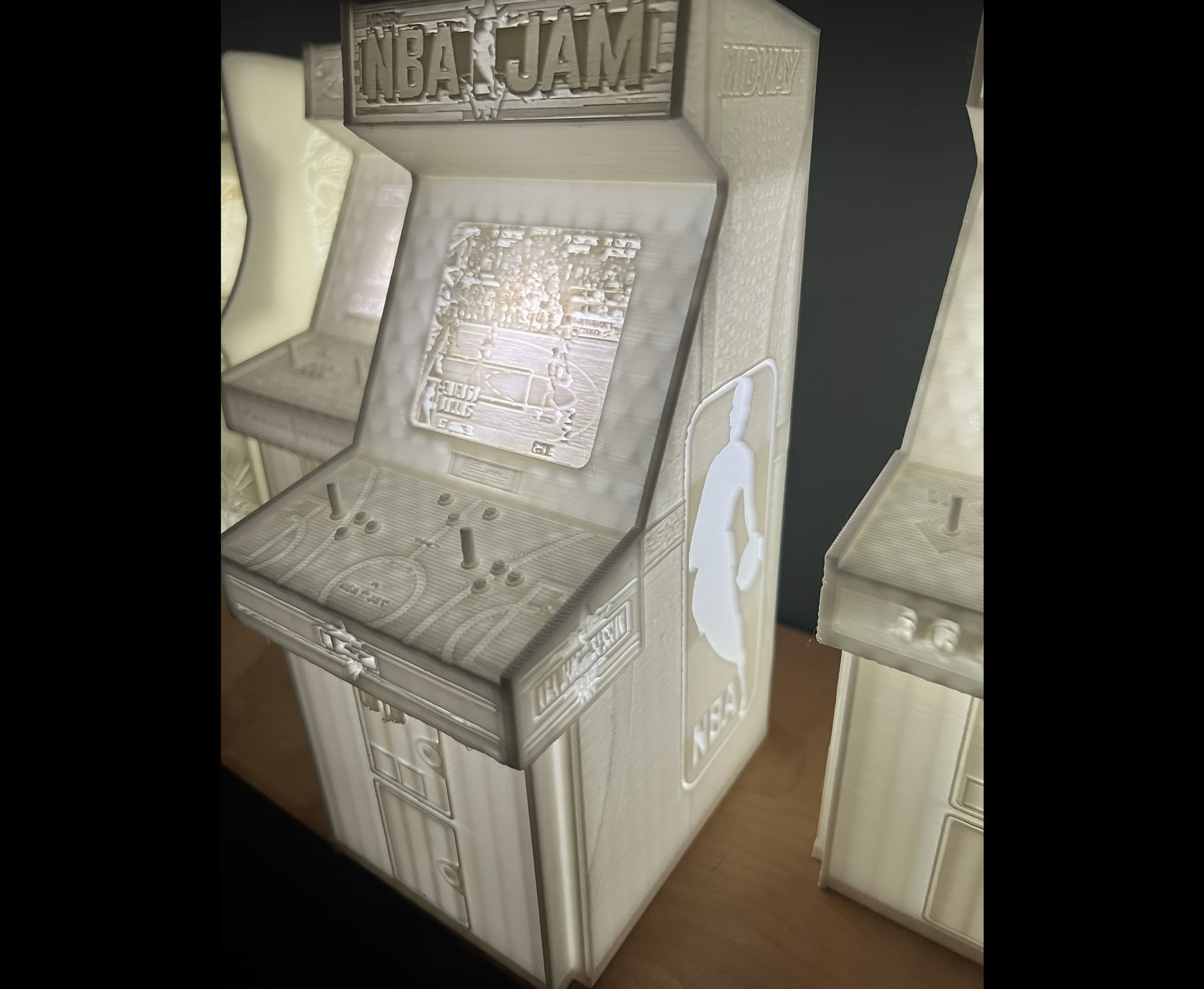NBA Jam Arcade Cabinet with Lithophane 3D print model_3