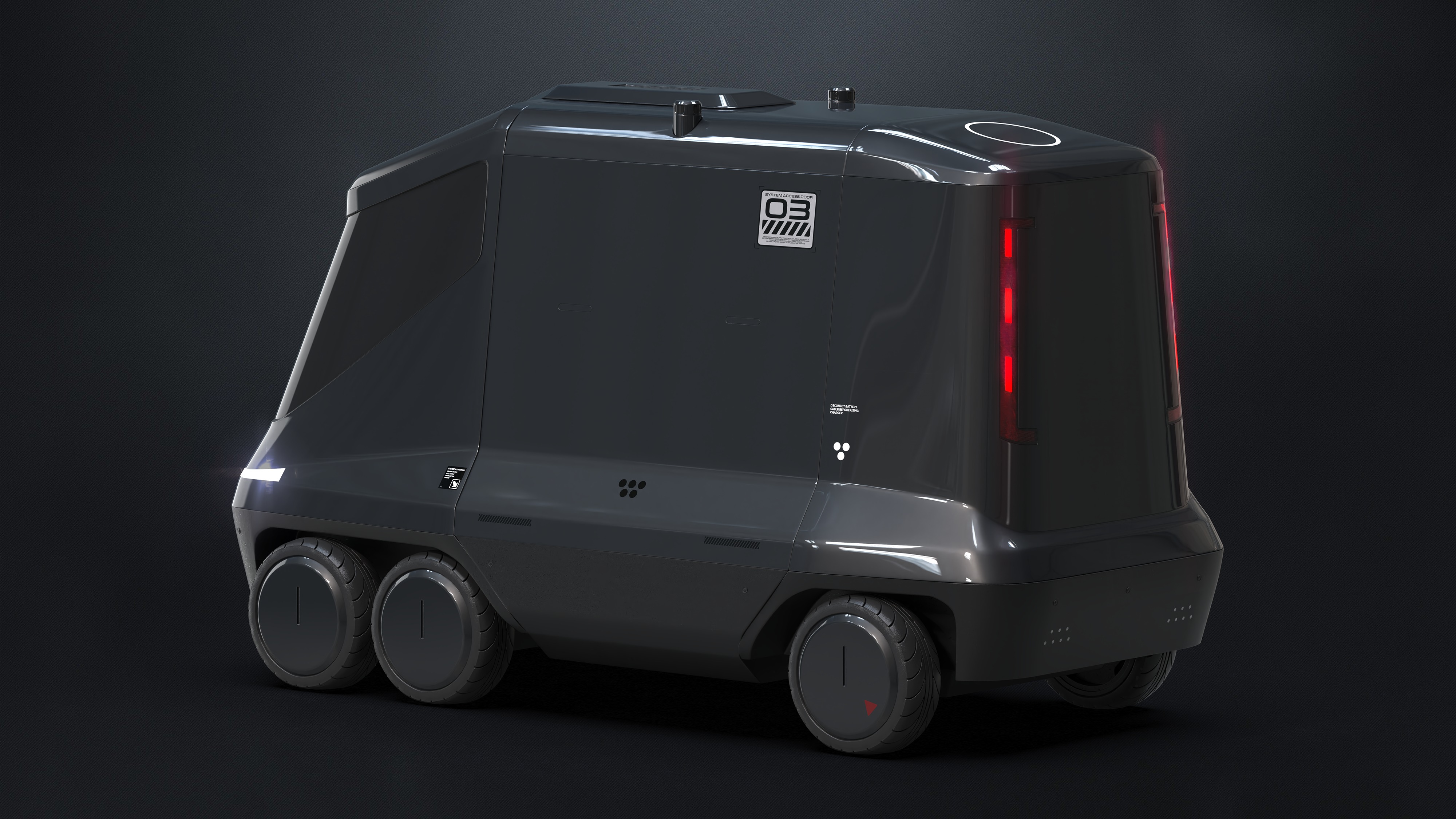 Low Poly SUBD Scifi Civilian Vehicle Low-poly 3D model_4