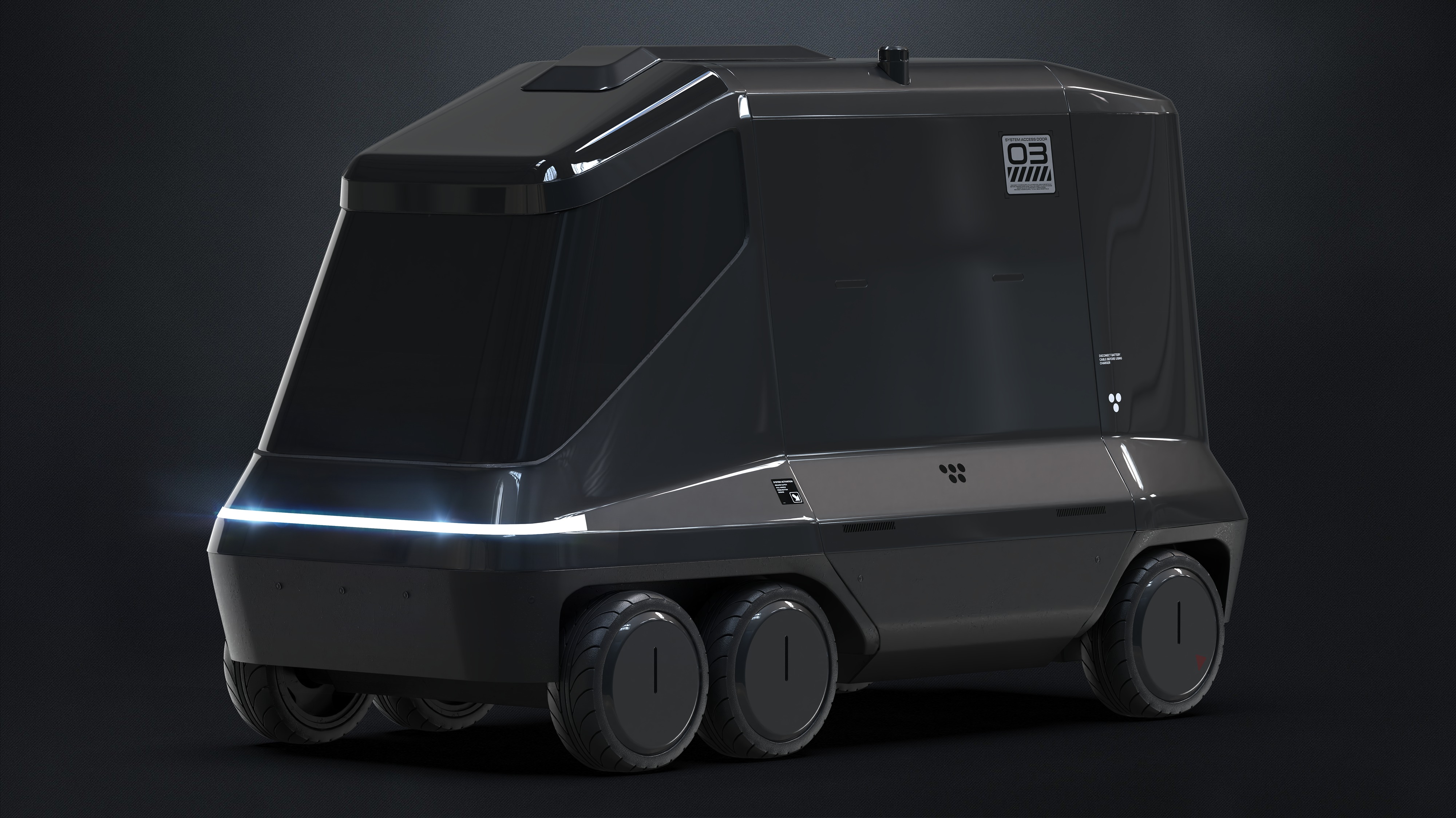 Low Poly SUBD Scifi Civilian Vehicle Low-poly 3D model_2