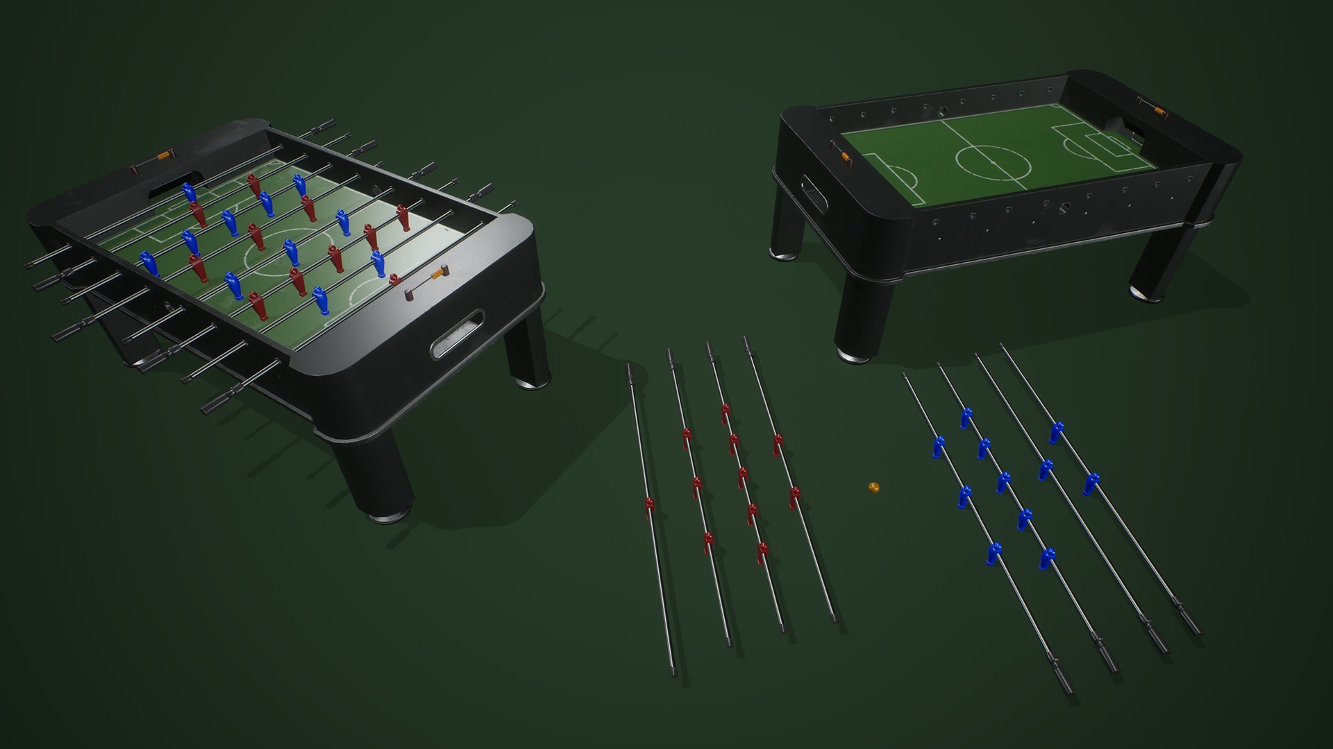 Multi Arcade Machines Package Low-poly 3D model_28