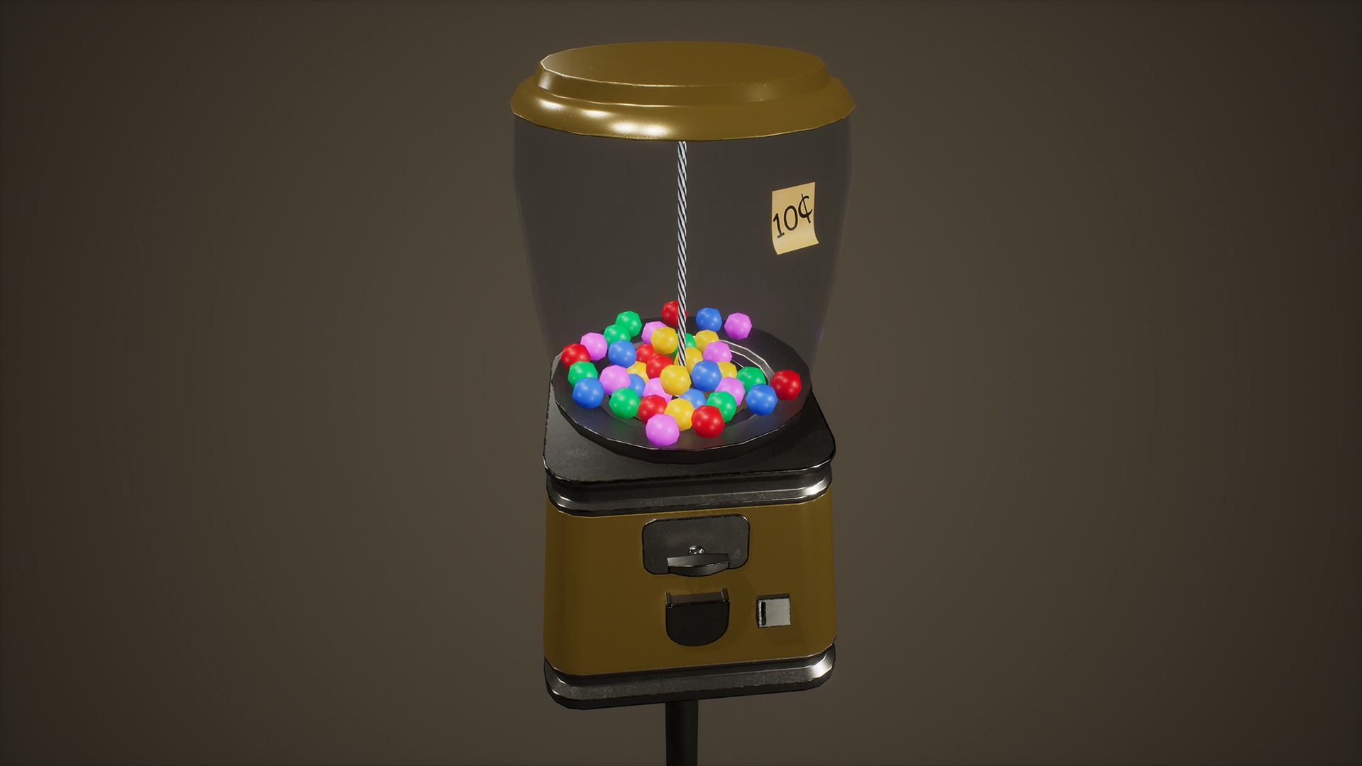 Multi Arcade Machines Package Low-poly 3D model_9