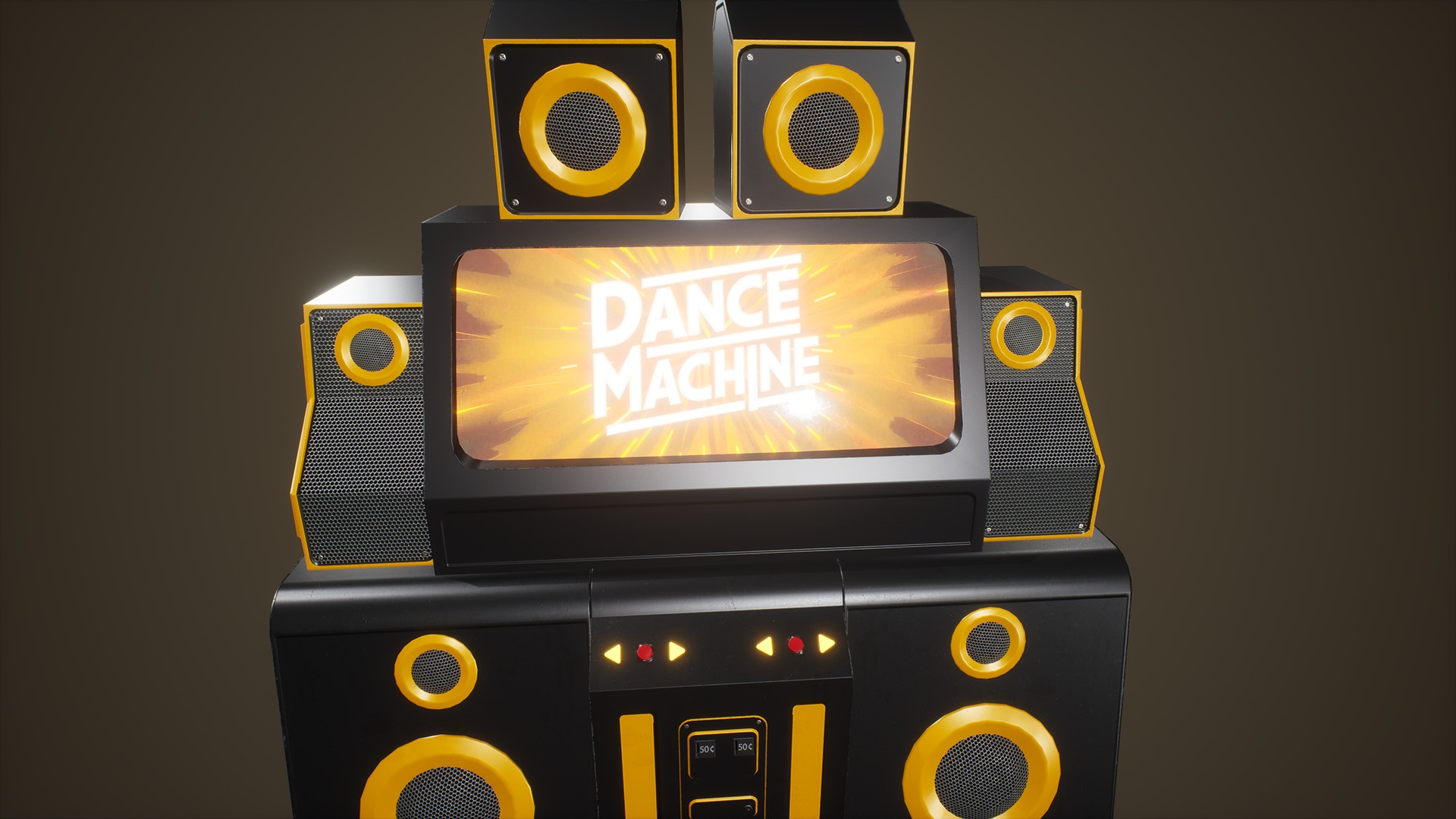 Multi Arcade Machines Package Low-poly 3D model_26