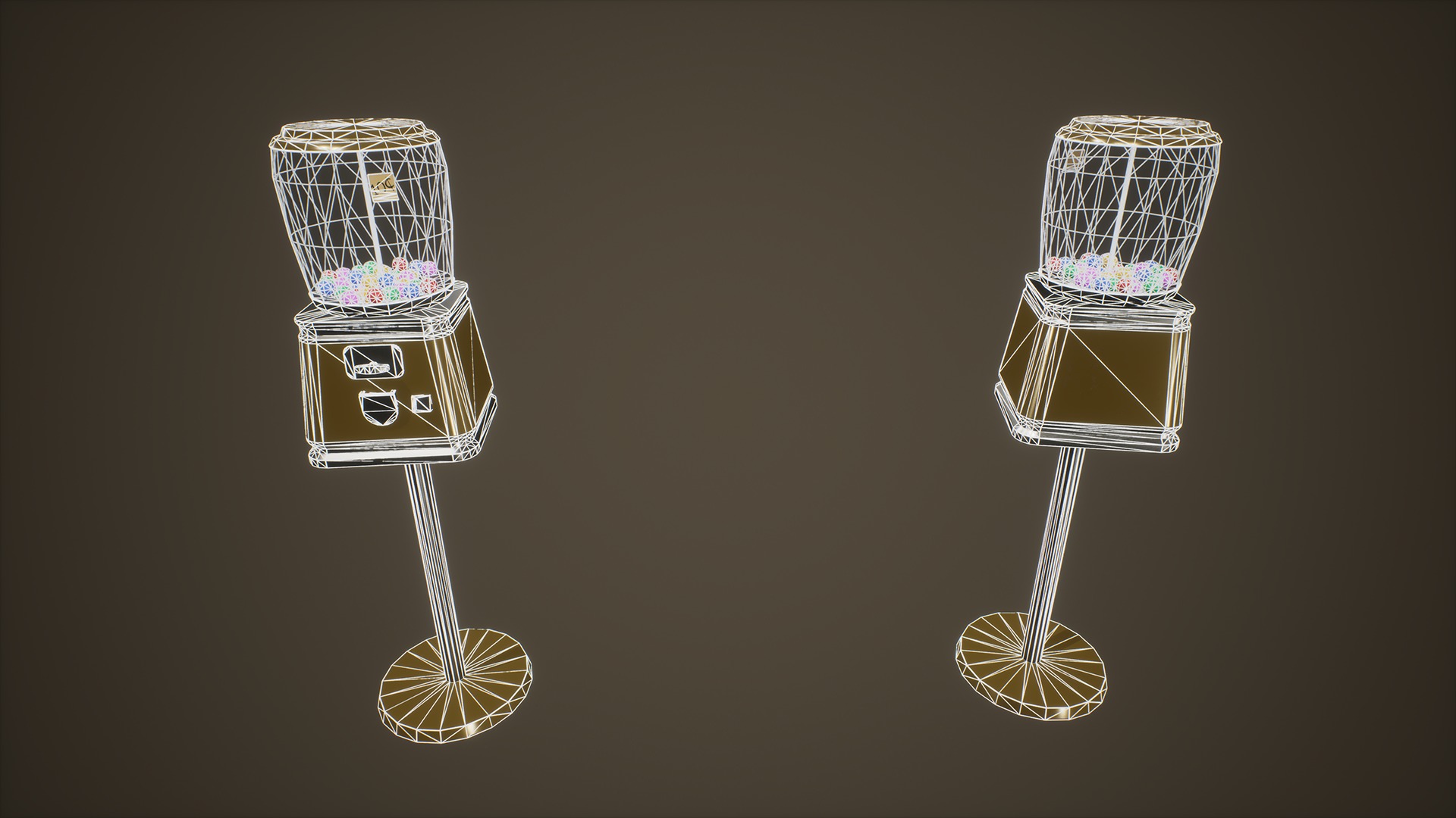 Multi Arcade Machines Package Low-poly 3D model_10