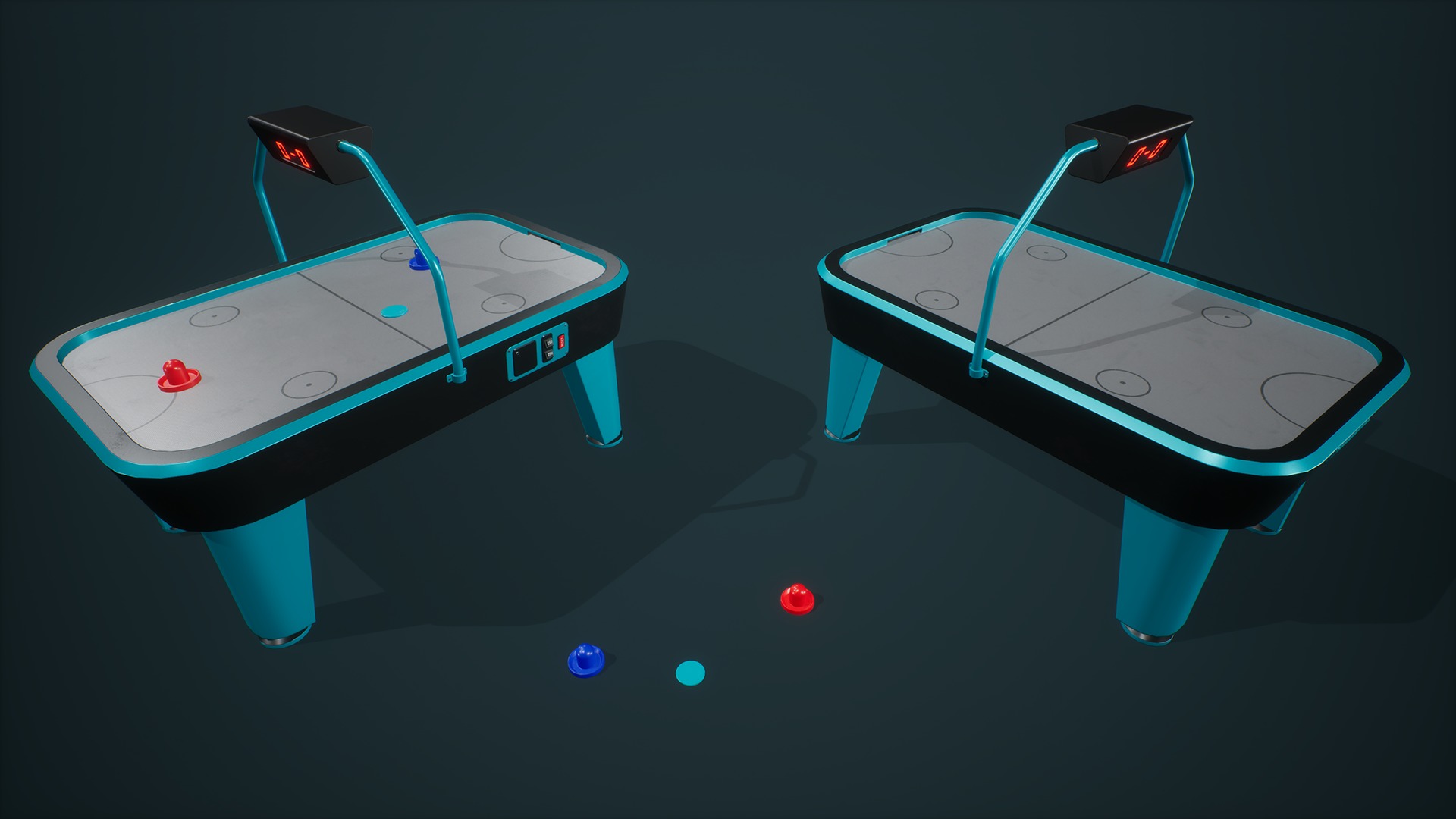 Multi Arcade Machines Package Low-poly 3D model_31