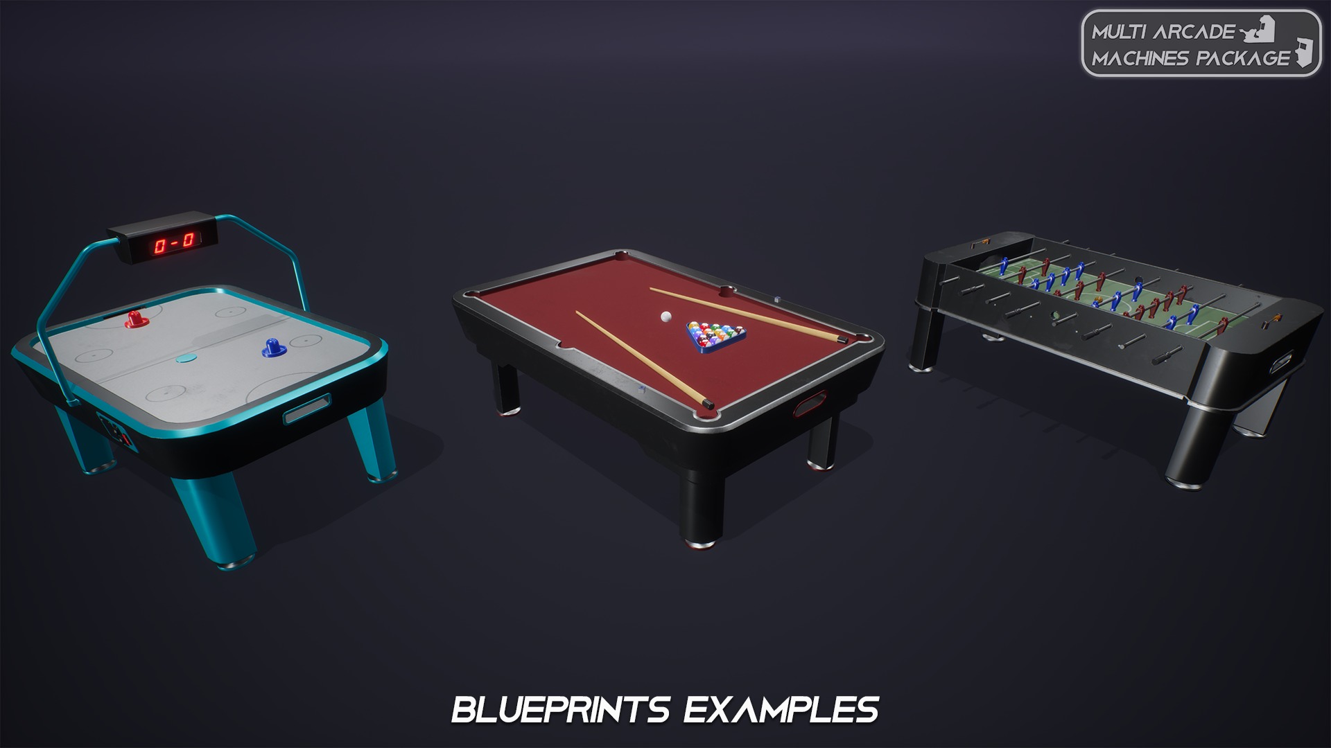 Multi Arcade Machines Package Low-poly 3D model_11