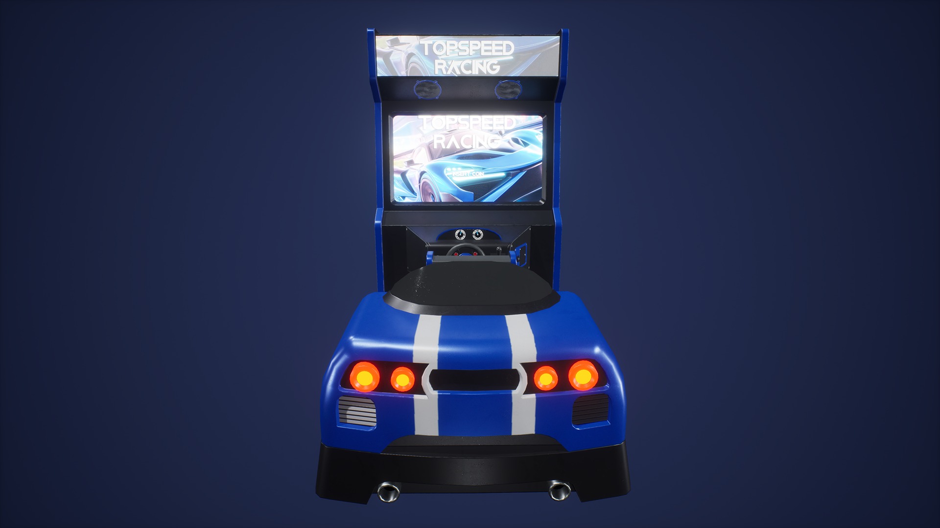 Multi Arcade Machines Package Low-poly 3D model_25