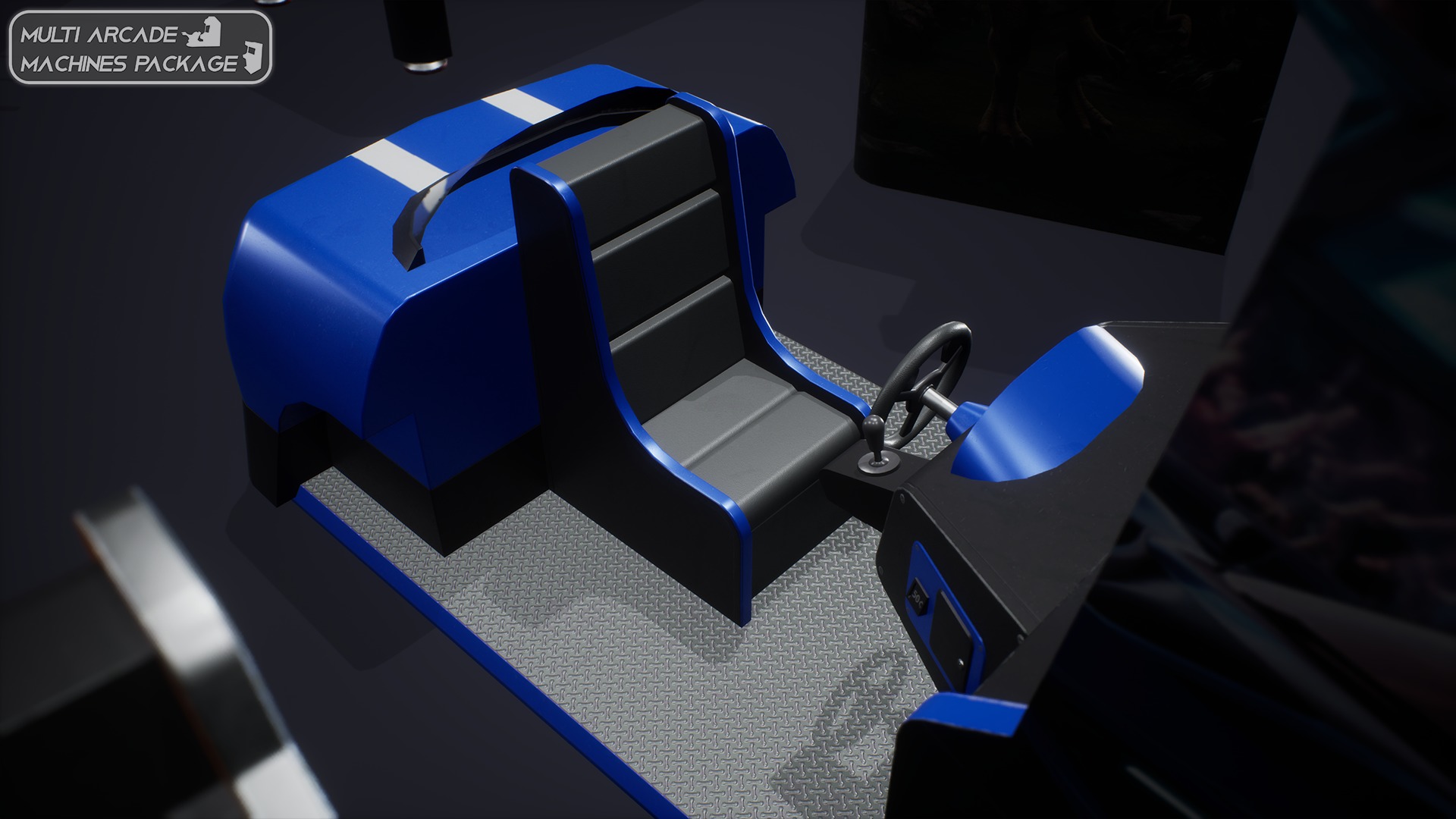 Multi Arcade Machines Package Low-poly 3D model_8