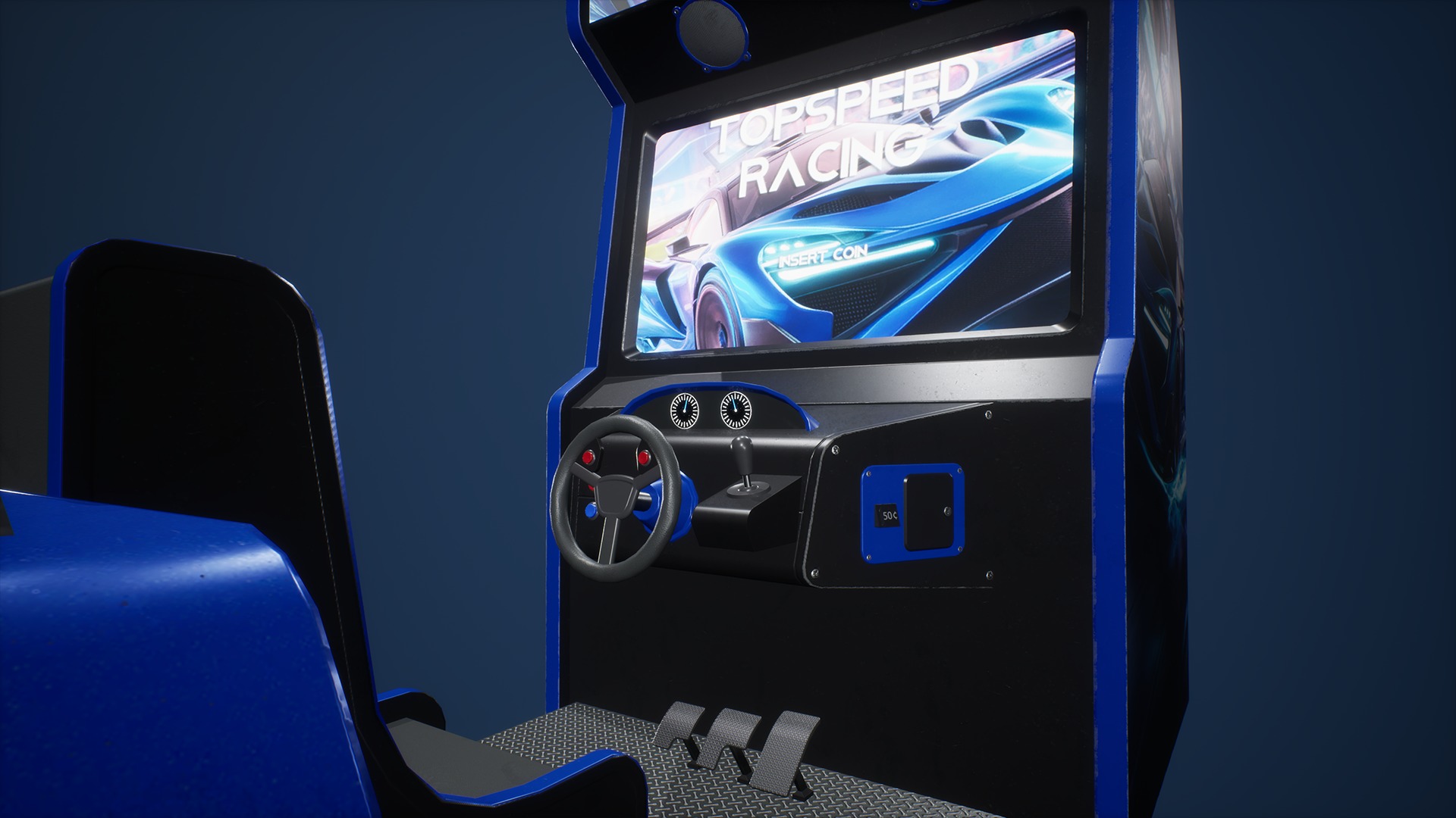 Multi Arcade Machines Package Low-poly 3D model_24
