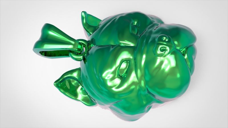 head pitbull dog pendant 3D print model_20