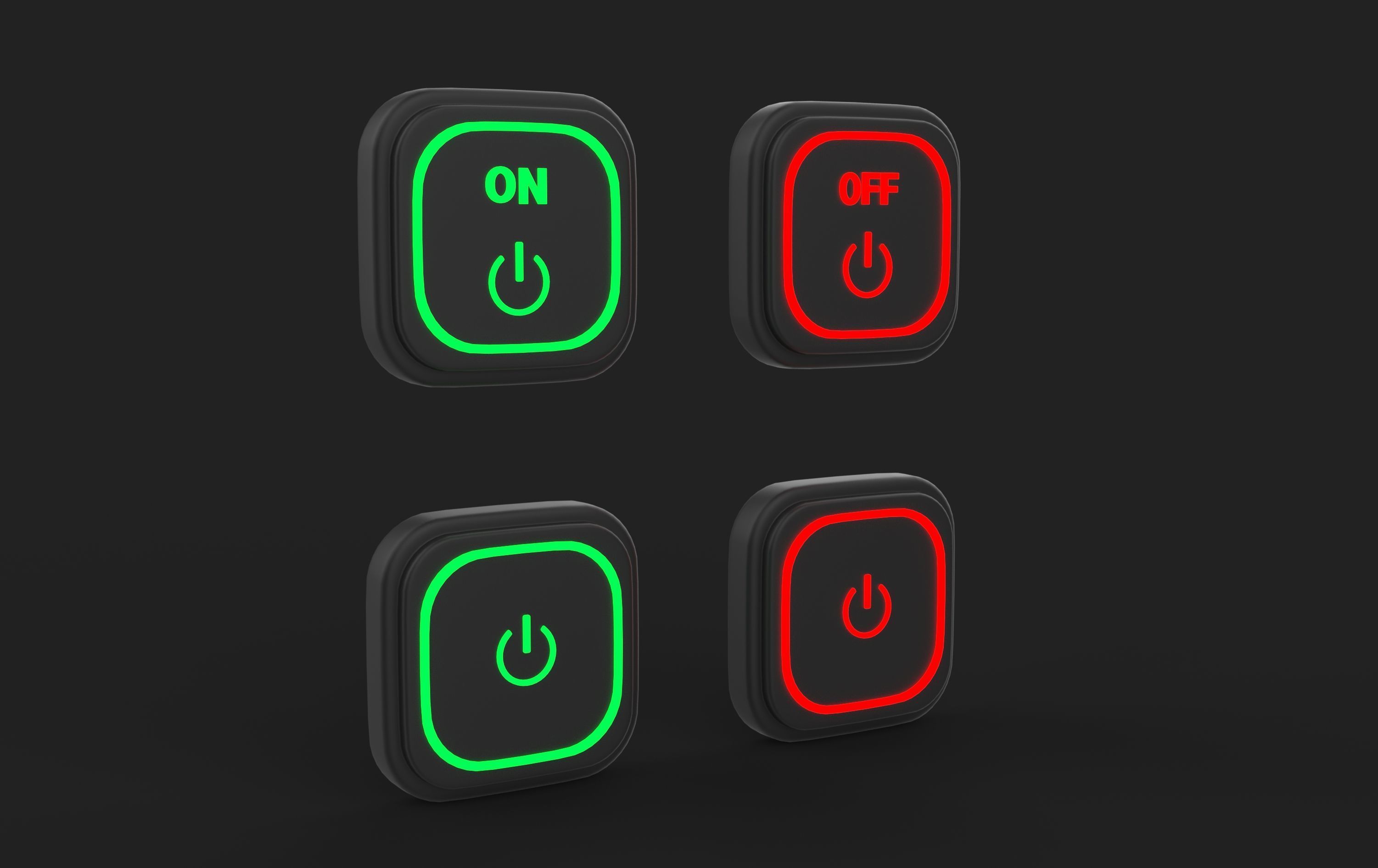 Turn on off button 3D model_2