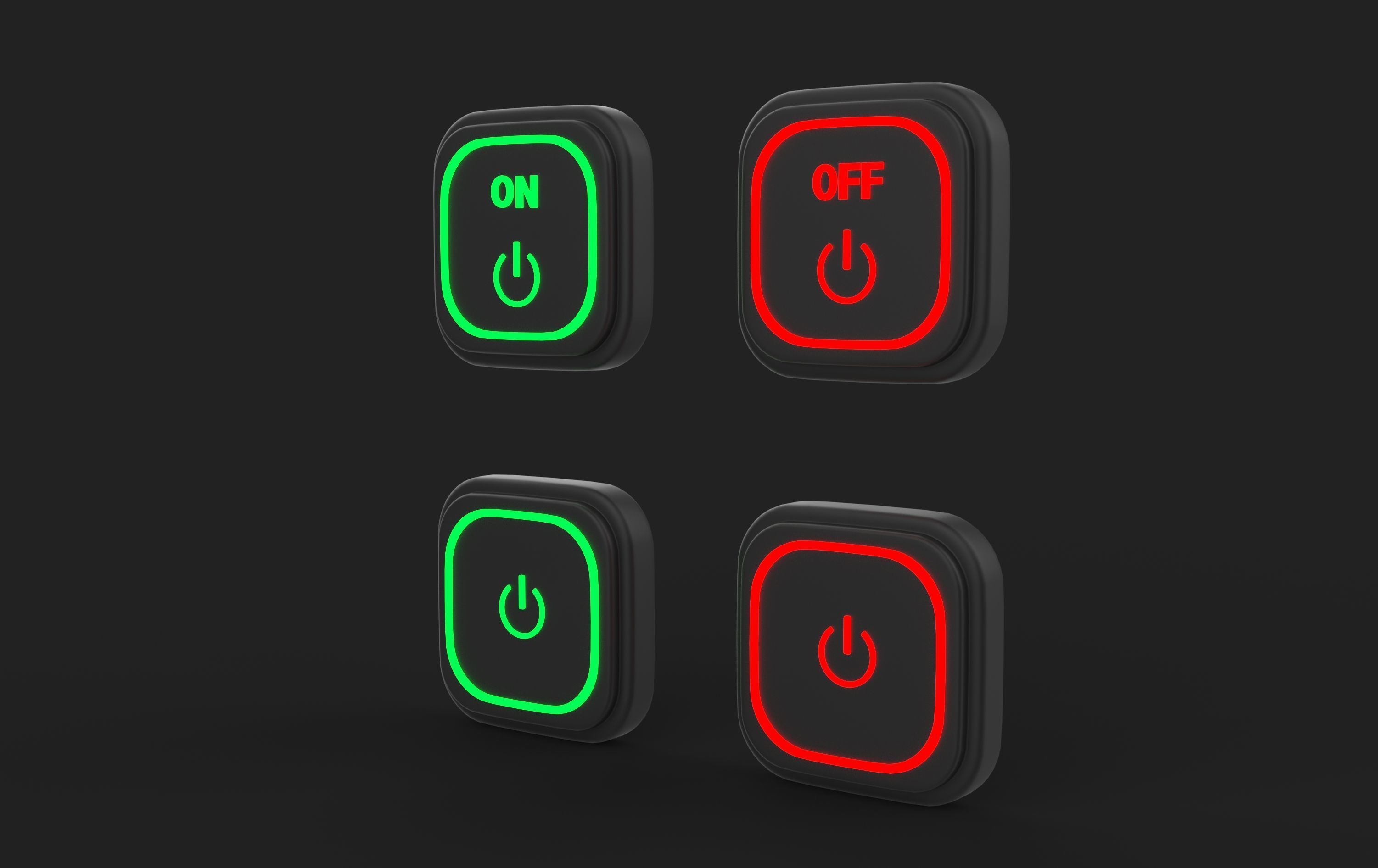 Turn on off button 3D model_3