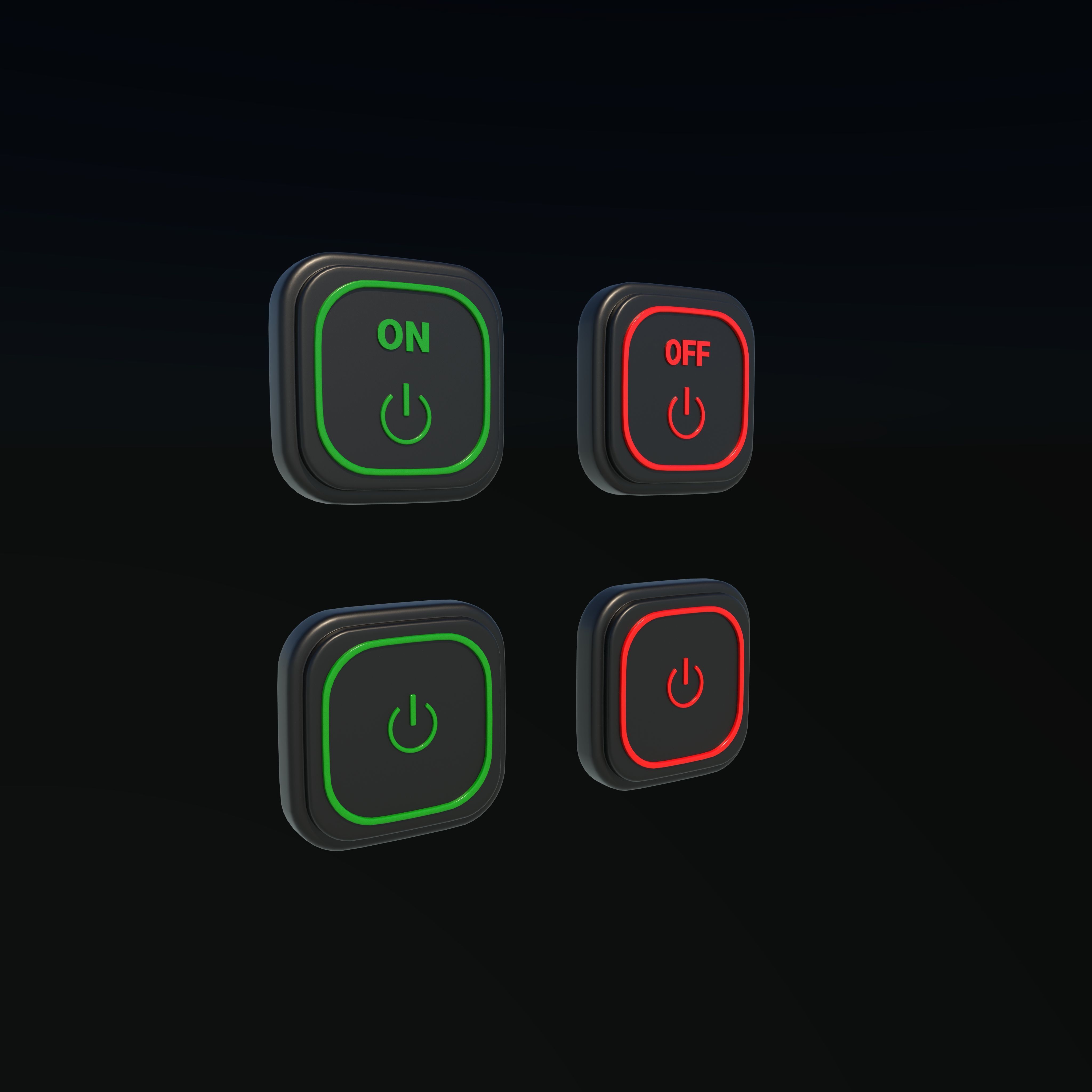 Turn on off button 3D model_9