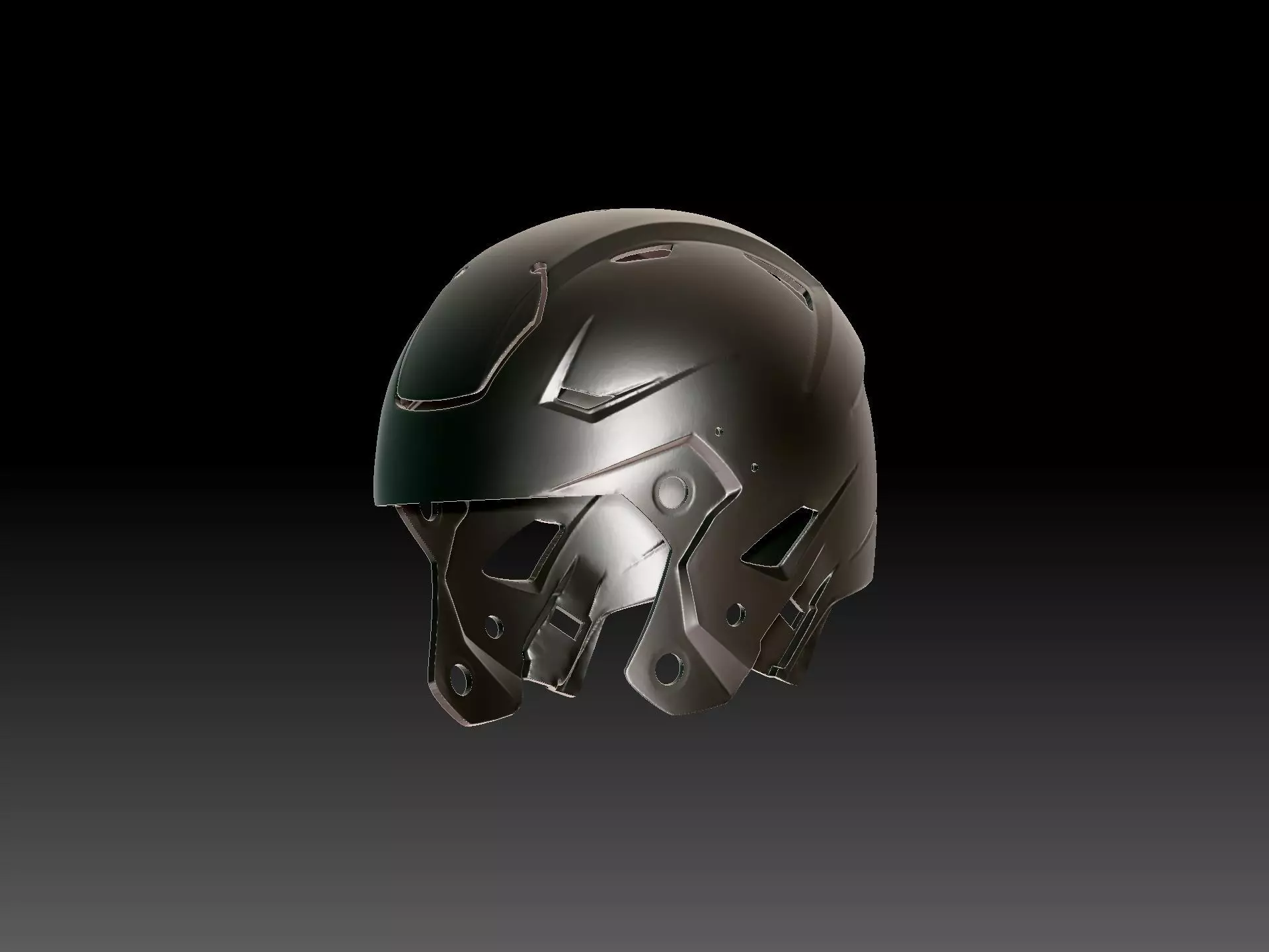 Full Size Adult Football Helmet - Single Print and 8-print Files 3D print model_0