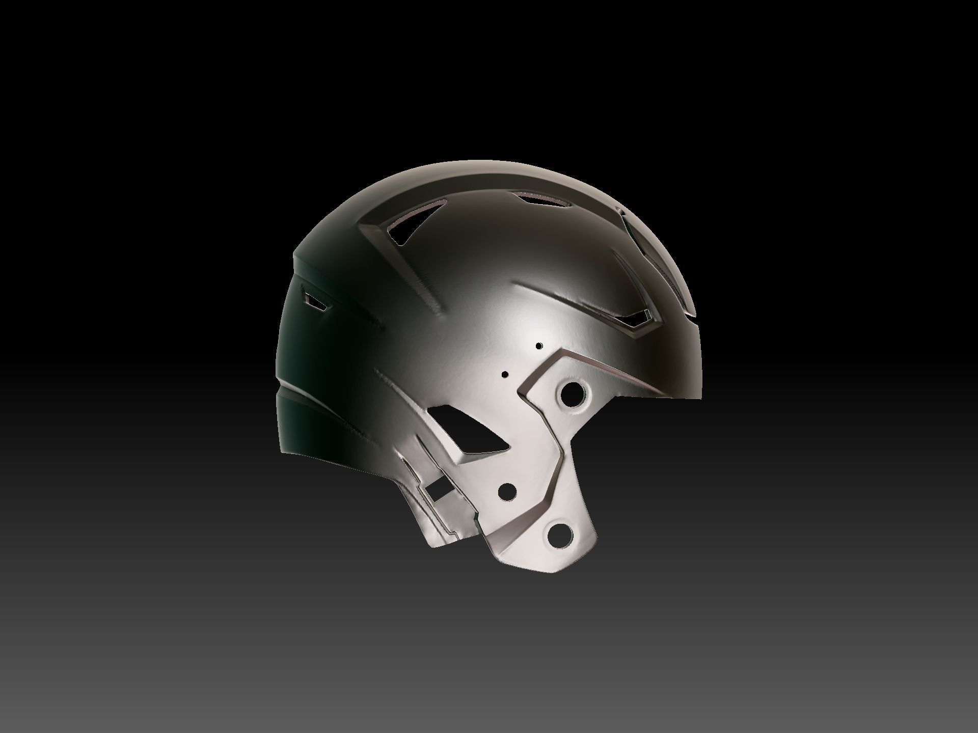 Full Size Adult Football Helmet - Single Print and 8-print Files 3D print model_2