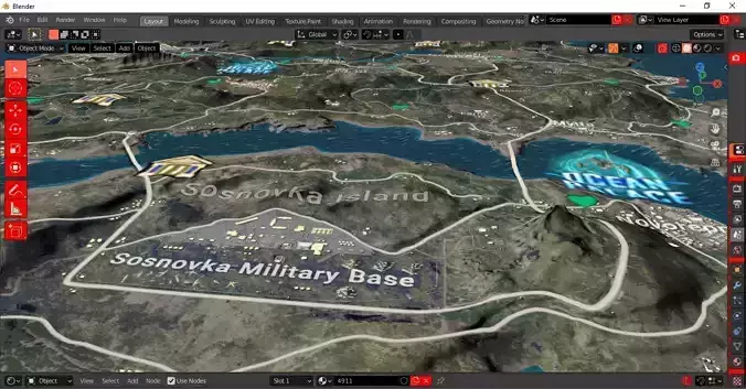 Erangle map v 3 3D model 3D model