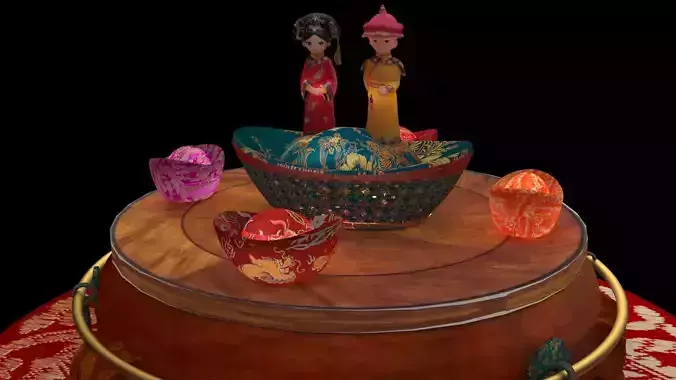 Chinese wedding couple figure 