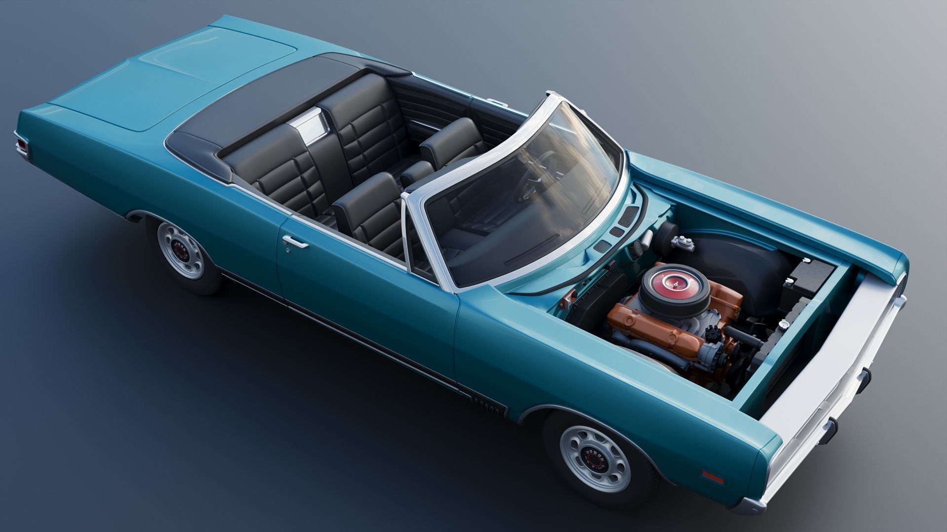 Dodge Polara Convertible 1969 3D print model_17