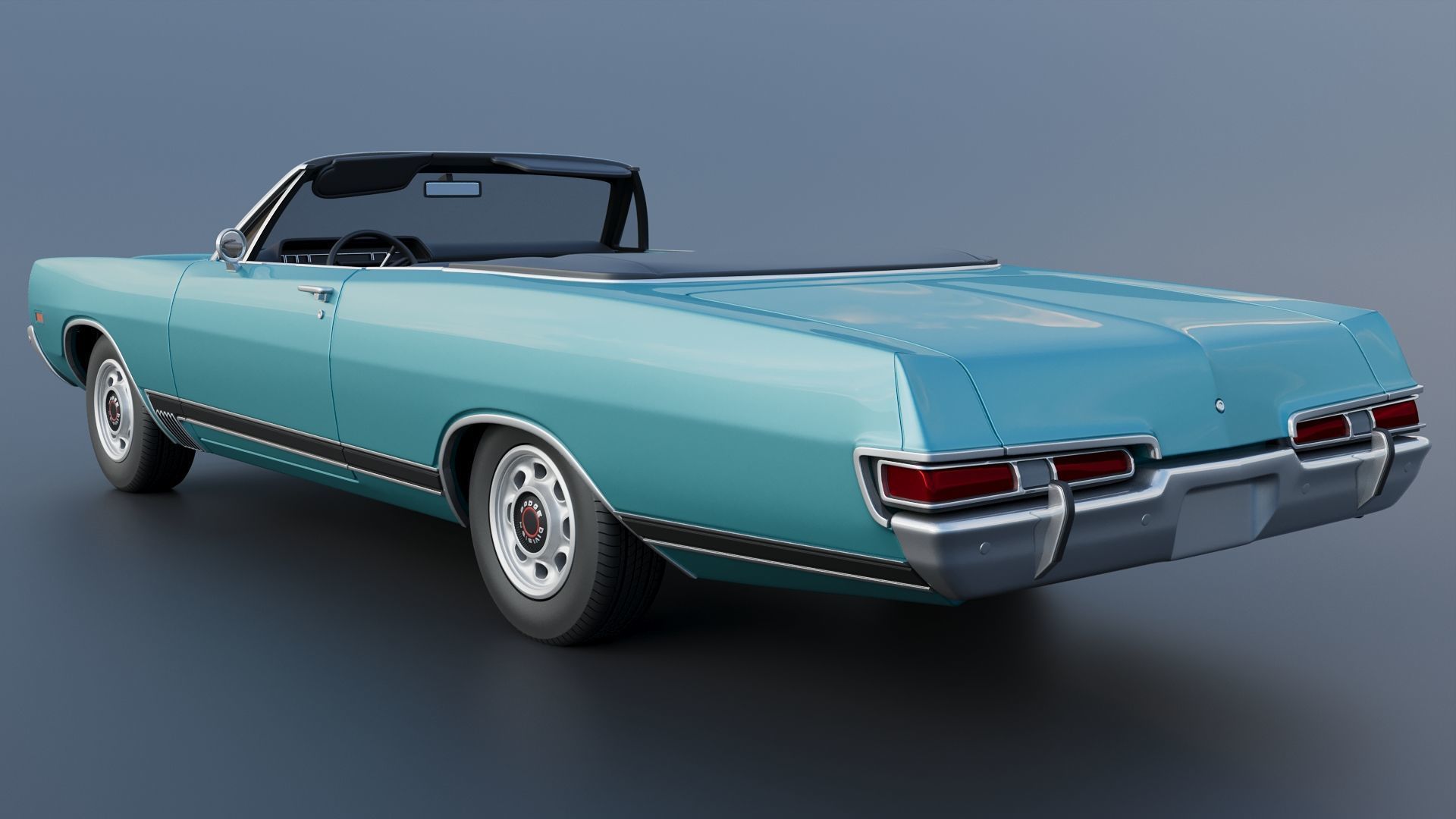 Dodge Polara Convertible 1969 3D print model_4